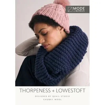 MODE at Rowan Chunky Wool Pattern Booklets / Lowestoft & Thorpeness Hat & Cowl Set