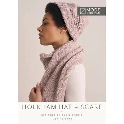 MODE at Rowan Merino Soft Pattern Booklets / Holkham Scarf & Hat Set