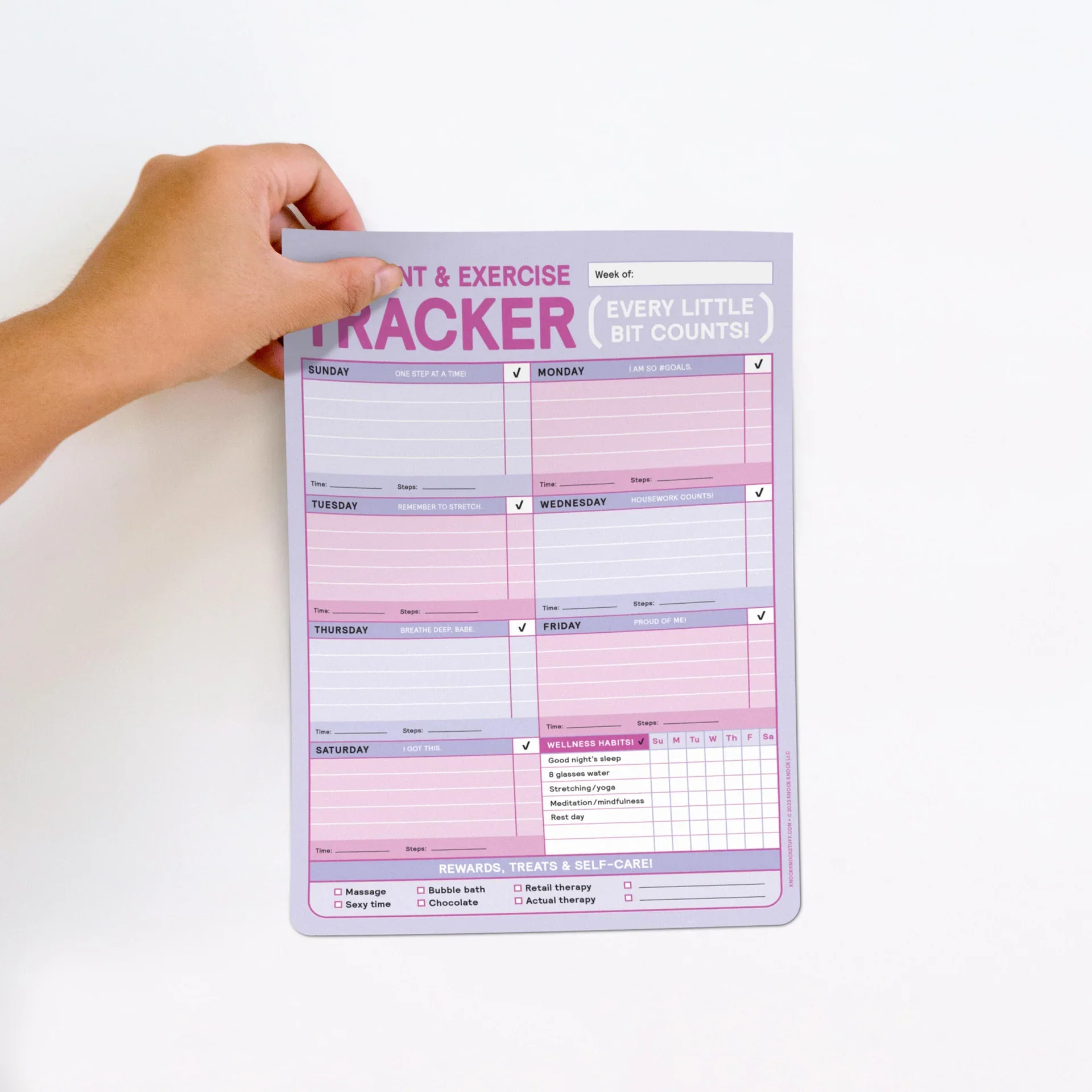 Movement & Exercise Tracker Big & Sticky Notepad - Image 3