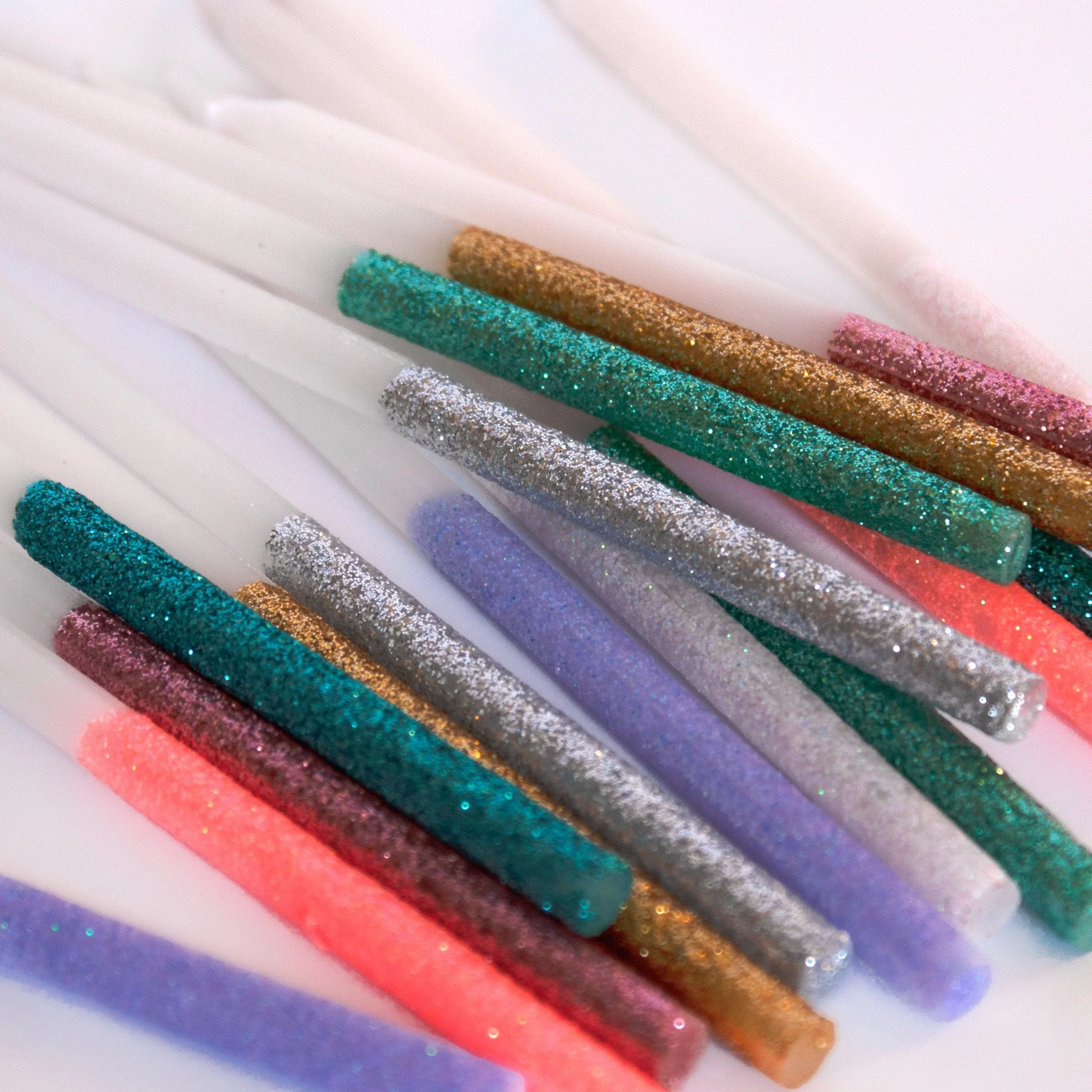 Multicolor Dipped Glitter Candles - Image 2