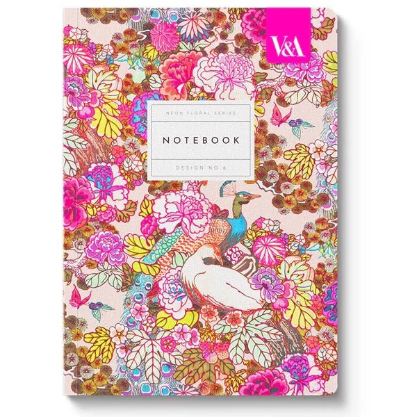 Neon Floral Peacock Notebook