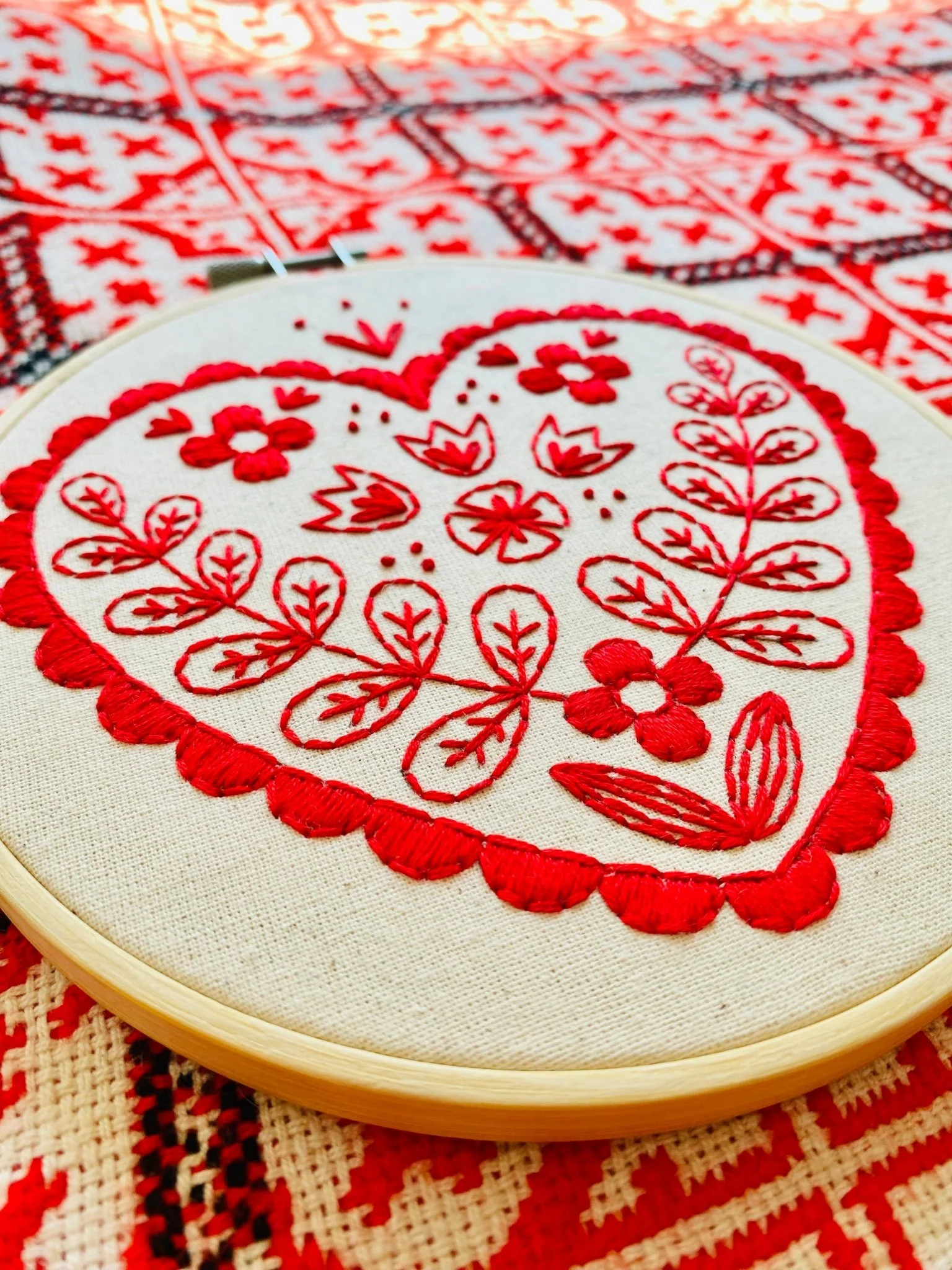 Nordic Heart Complete Embroidery Kit - Image 2