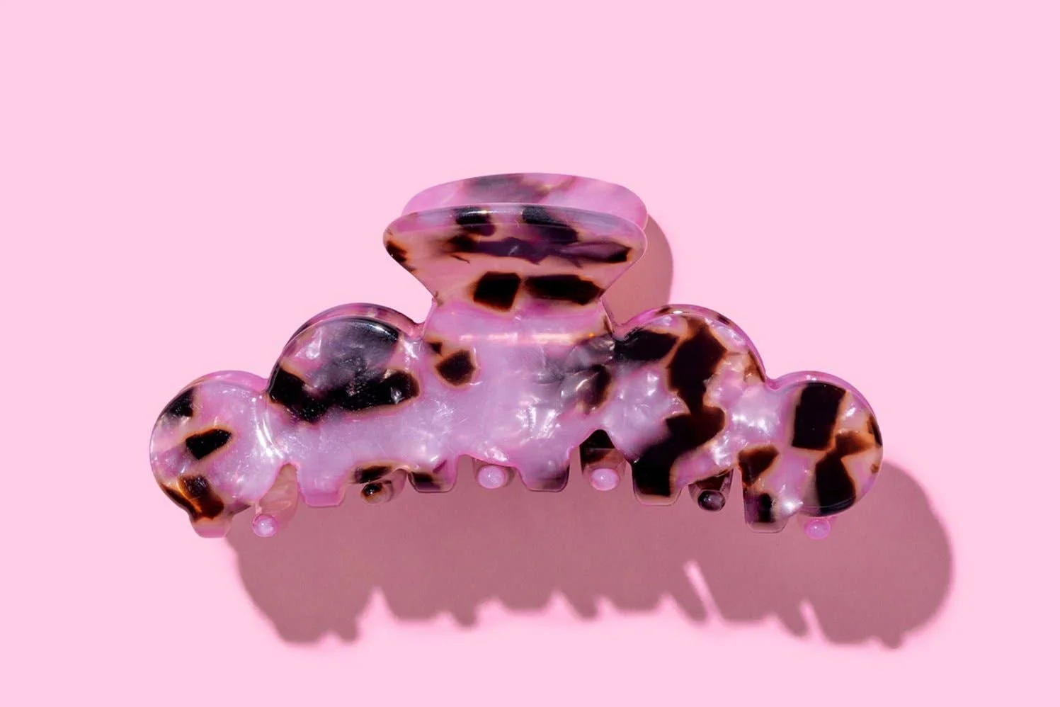 Medium Claw Hair Clip / Pink Tortoise - Image 2