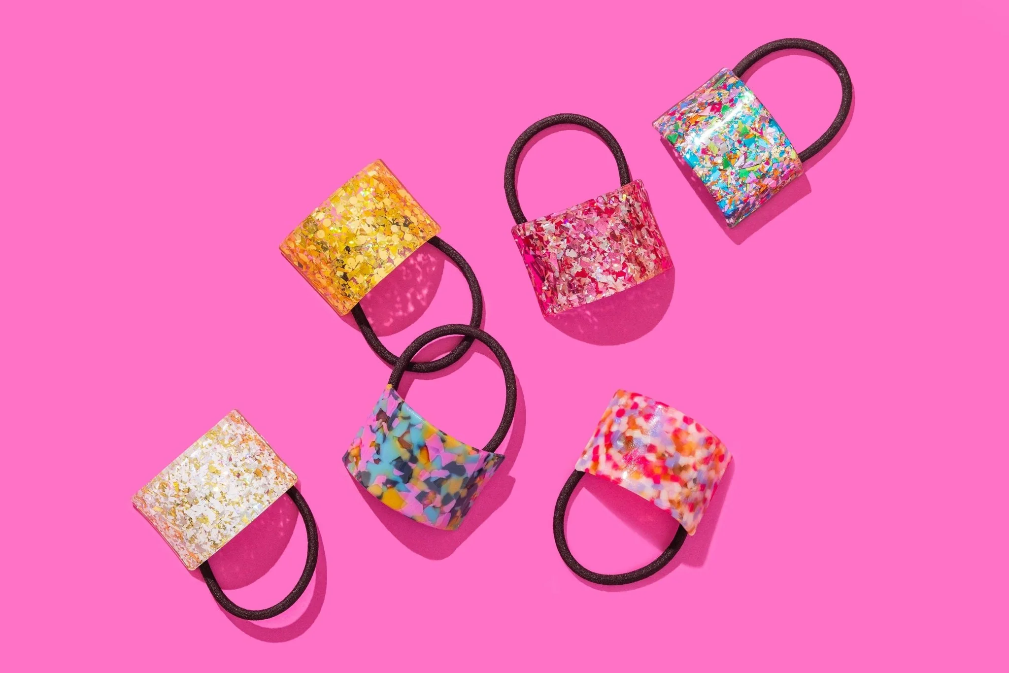 Hair Cuff Ponytail Holder / Gold Confetti - Image 3