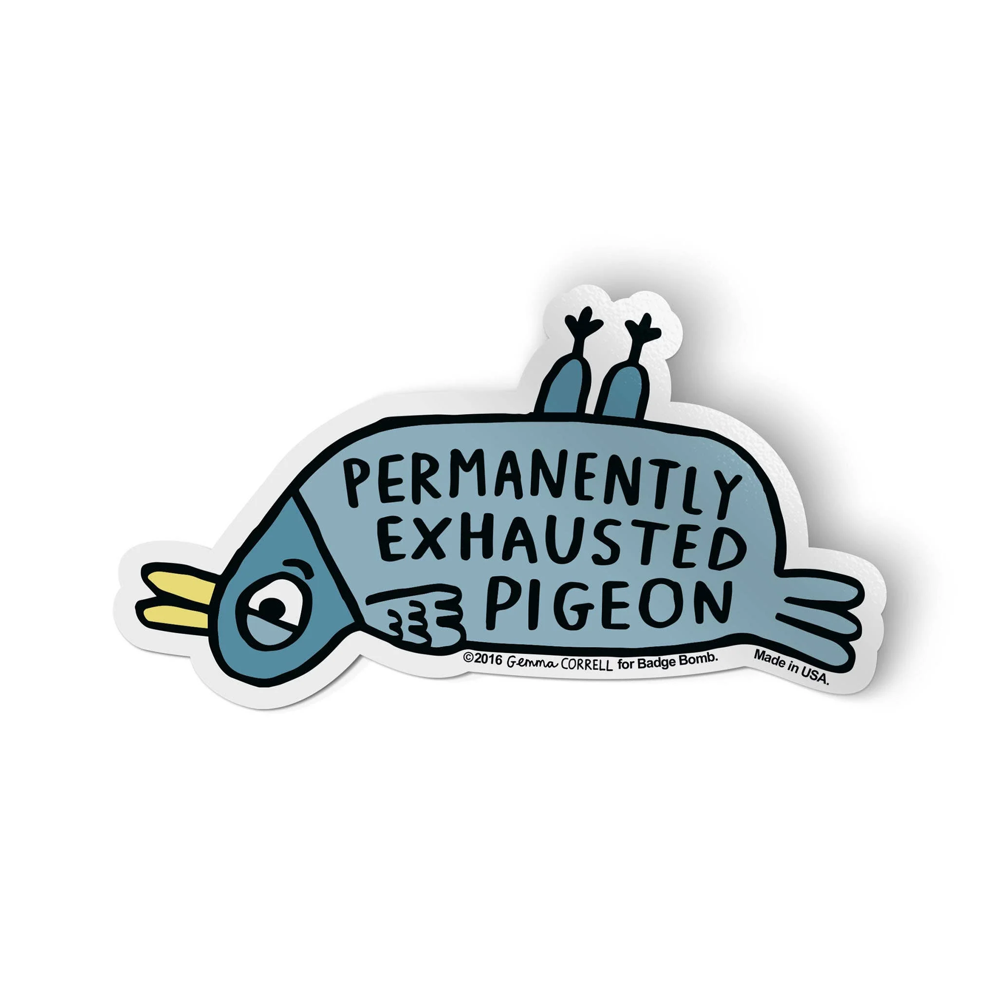 Exhausted Pigeon Sticker - Image 2