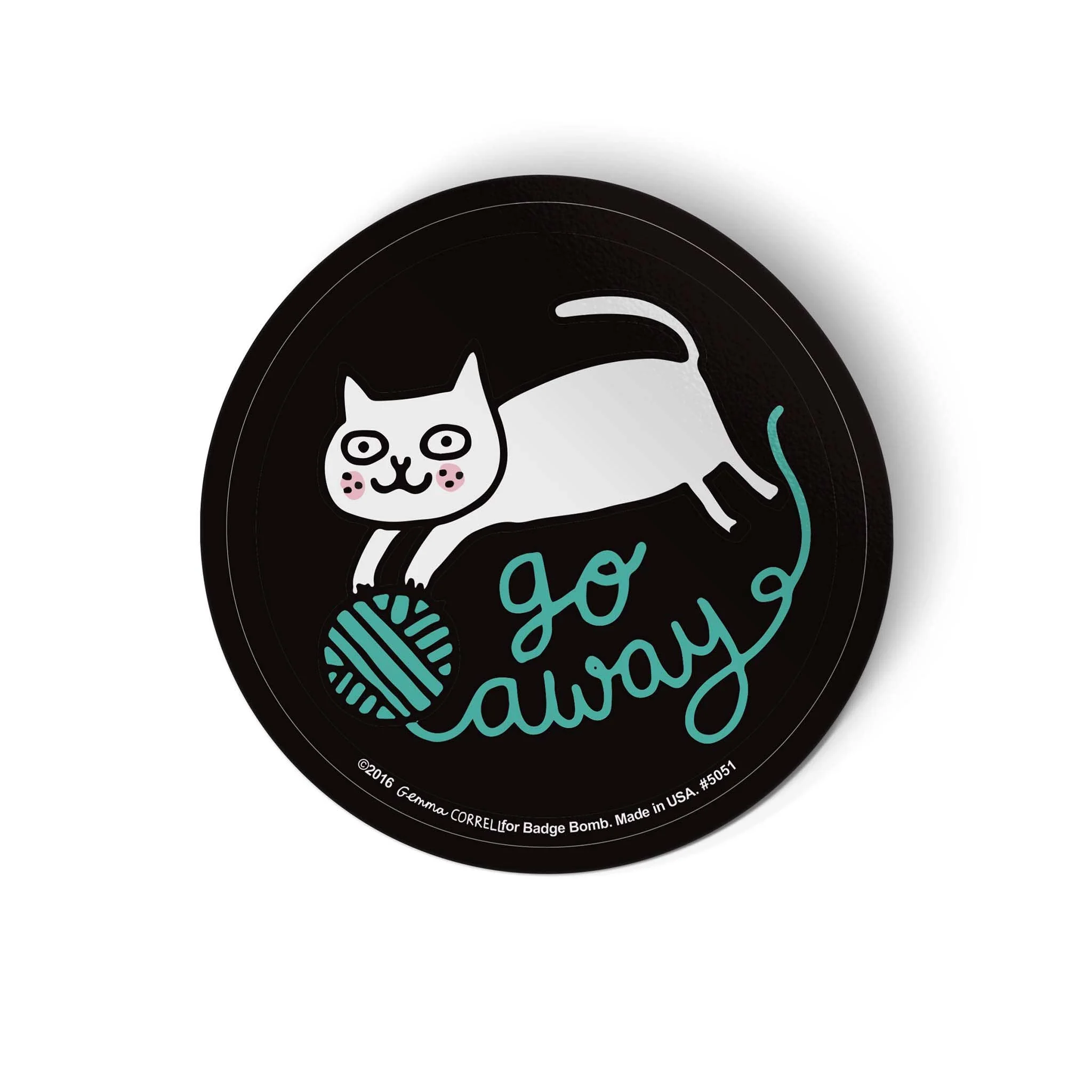 Gemma Correll - Go Away Cat Sticker