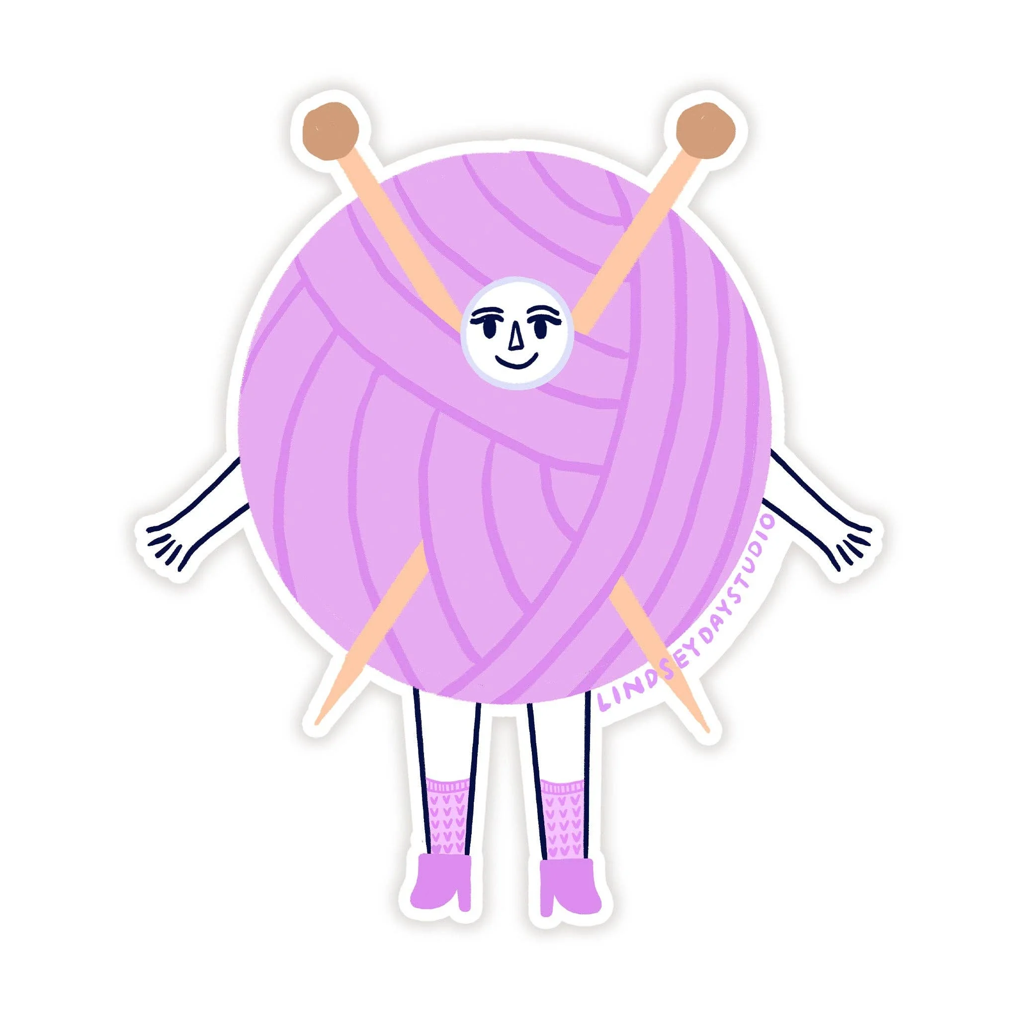 Knitting Friend Sticker