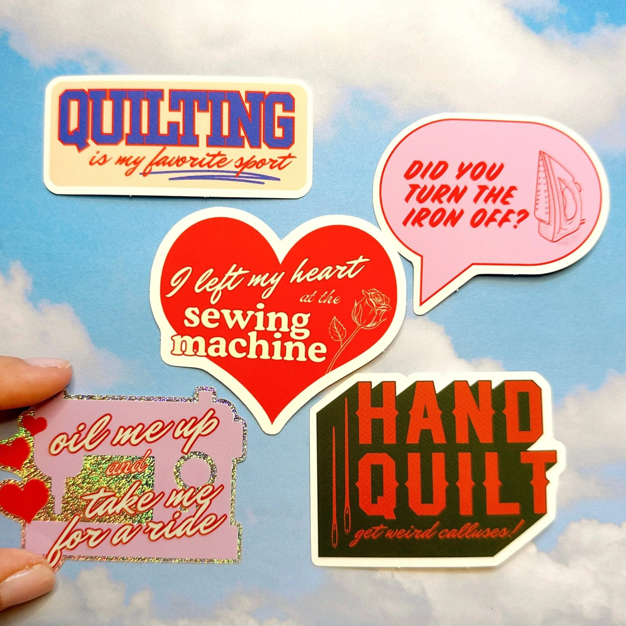 Quilting is my favorite sport sticker - Image 2