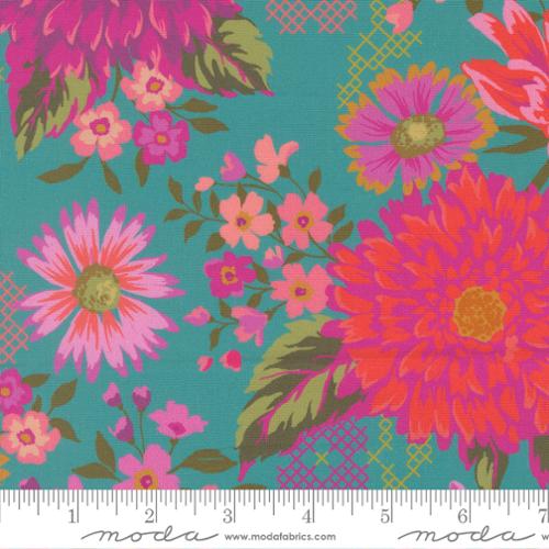 Parlor / Happy Blooms / Teal