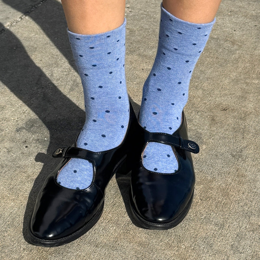 Patterned Sneaker Socks / Blue + Navy