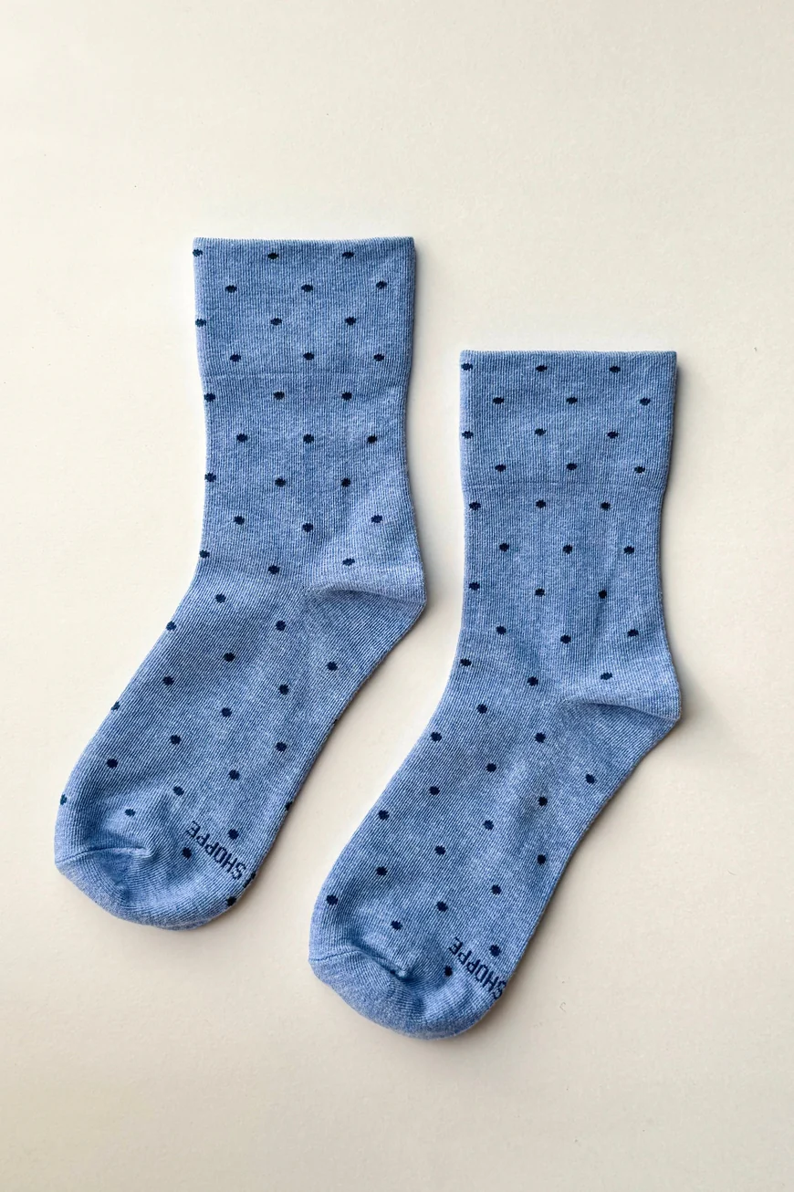 Patterned Sneaker Socks / Blue + Navy - Image 2