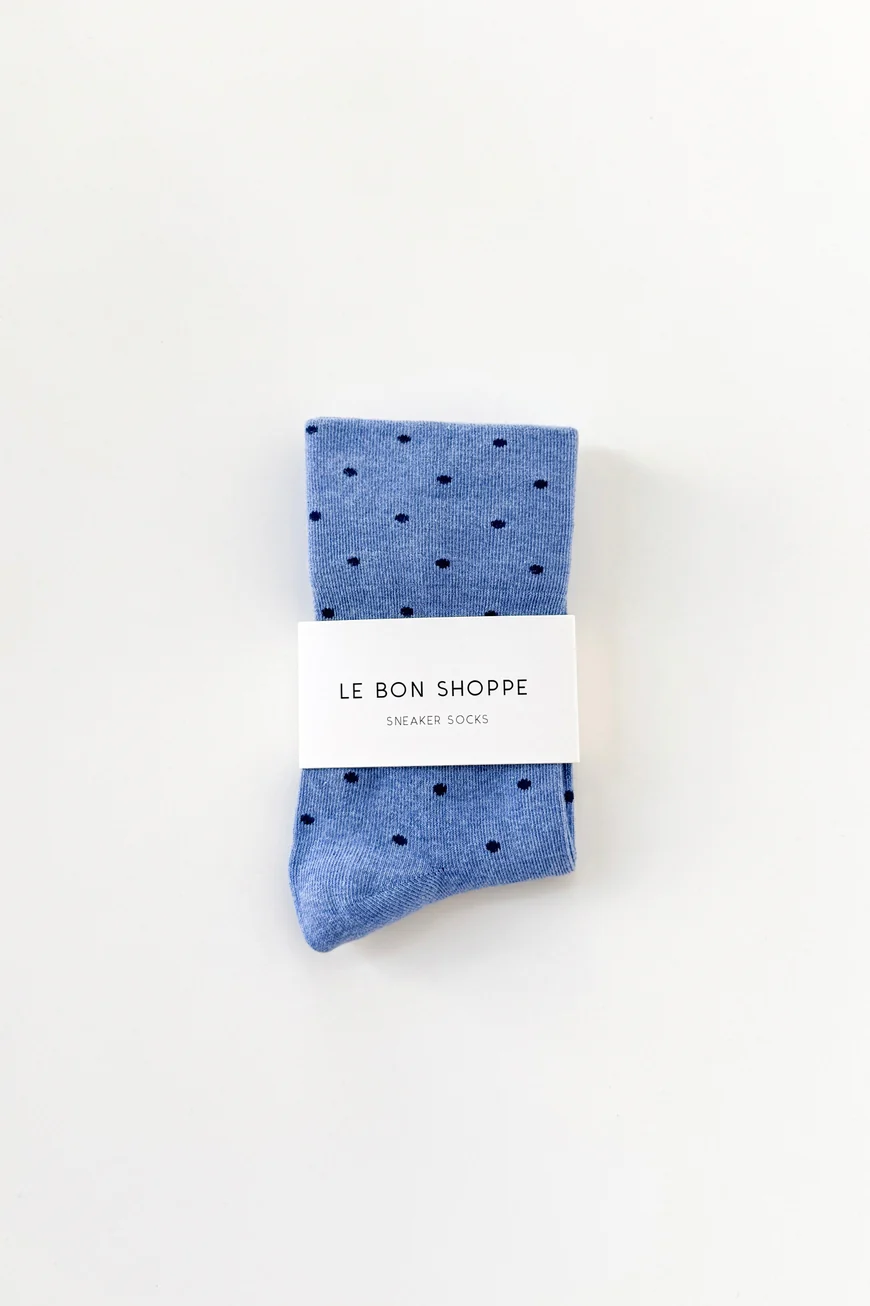 Patterned Sneaker Socks / Blue + Navy - Image 3