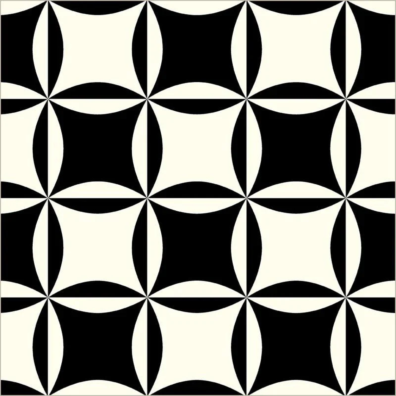 Perfect Points II / Cathedral Window / Black / Canvas