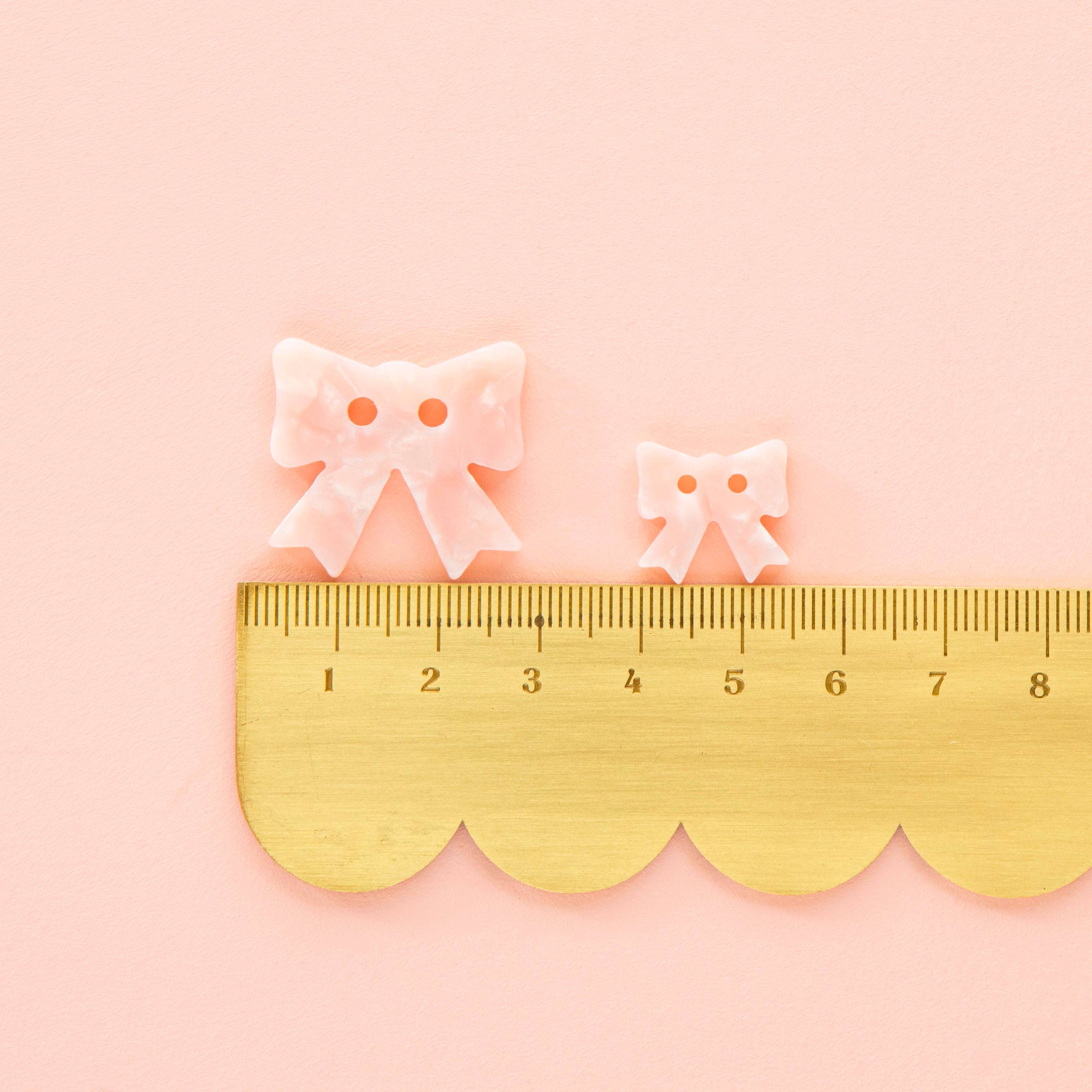 Pink Bow Small 5/8" Buttons - Image 3