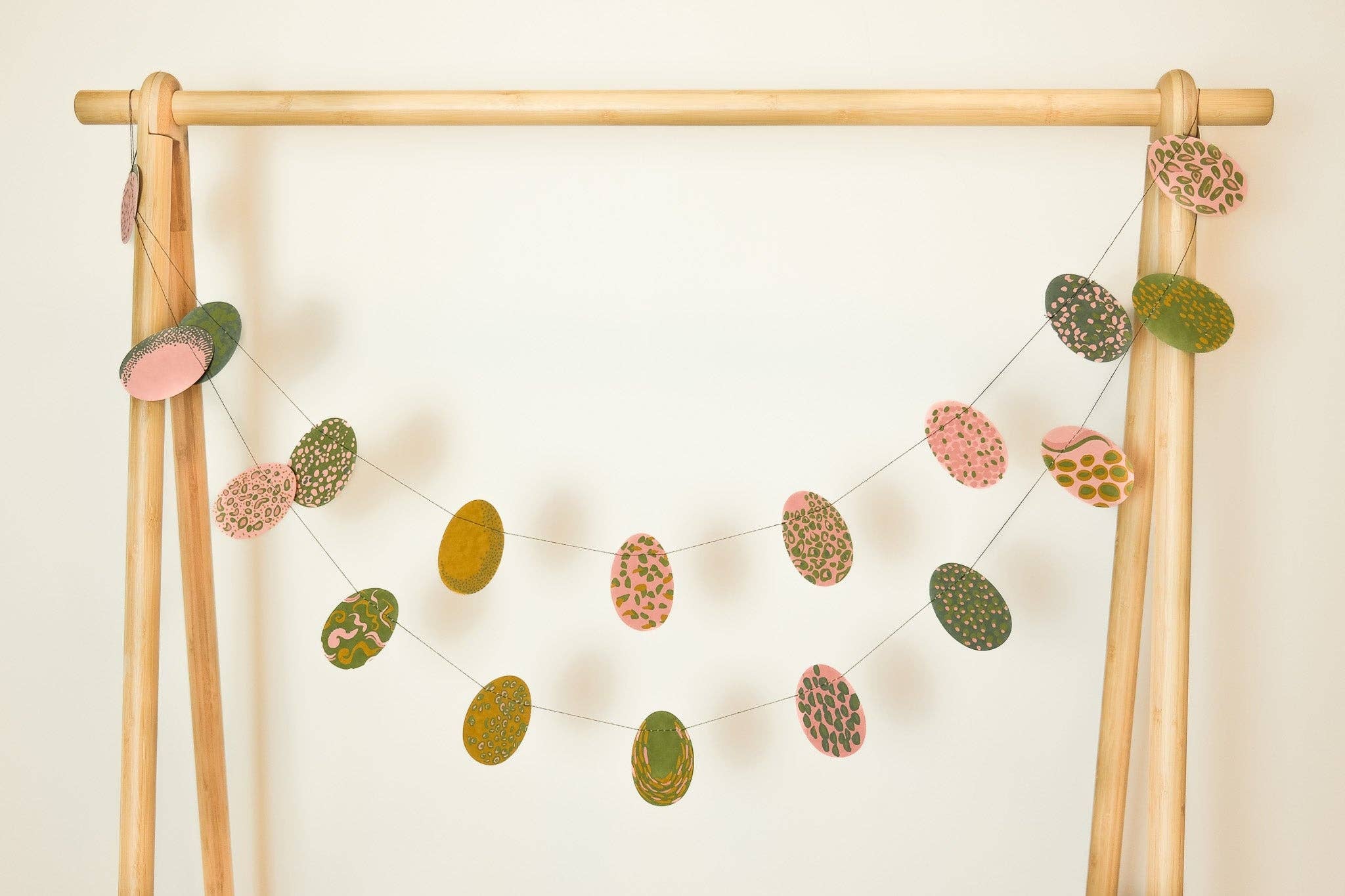 Pink Speckled Eggs Sewn Garland - Image 2