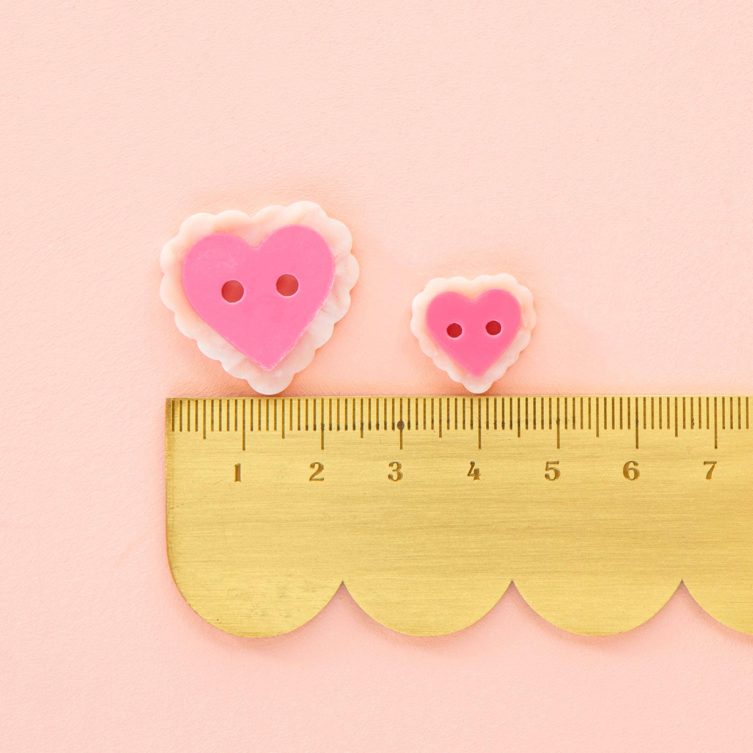 Pink Sweet Heart Large 1" Buttons - Image 3