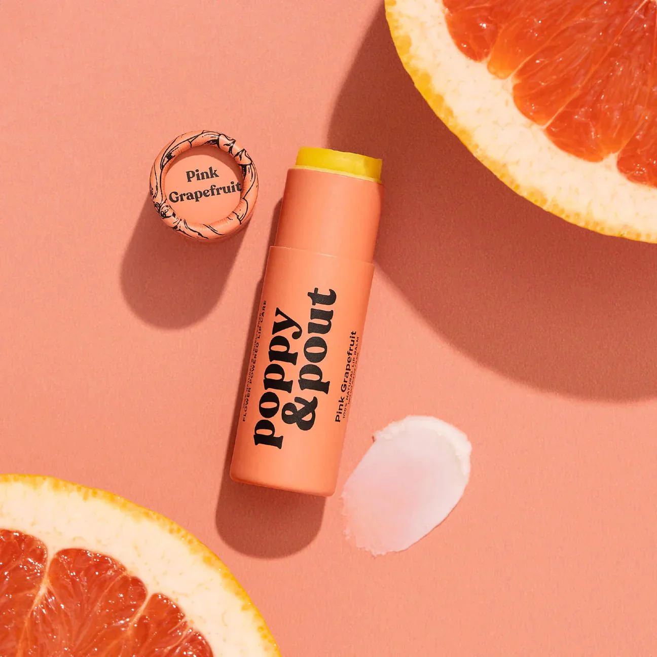 Poppy & Pout Lip Balm / Pink Grapefruit