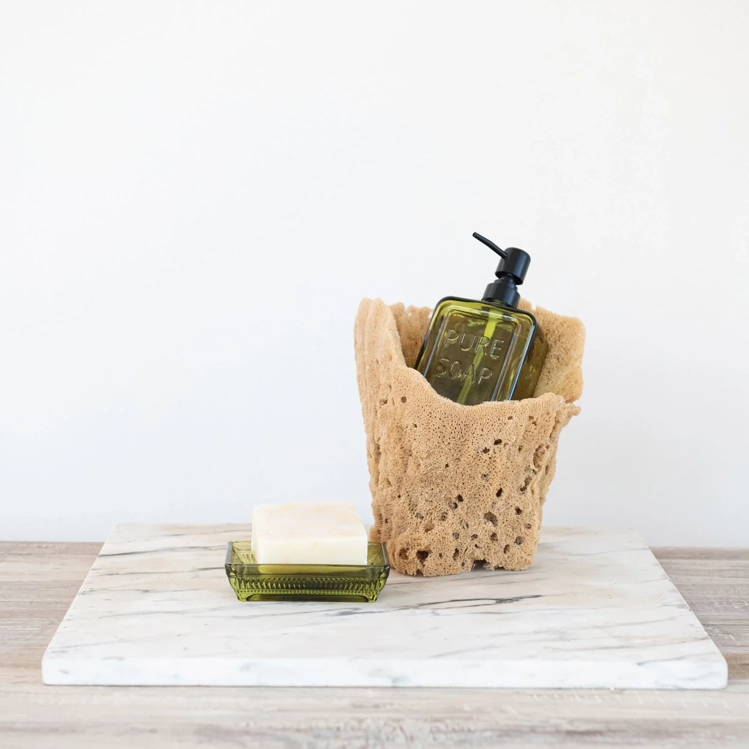 Pressed Glass Olive Soap Dish - Image 2