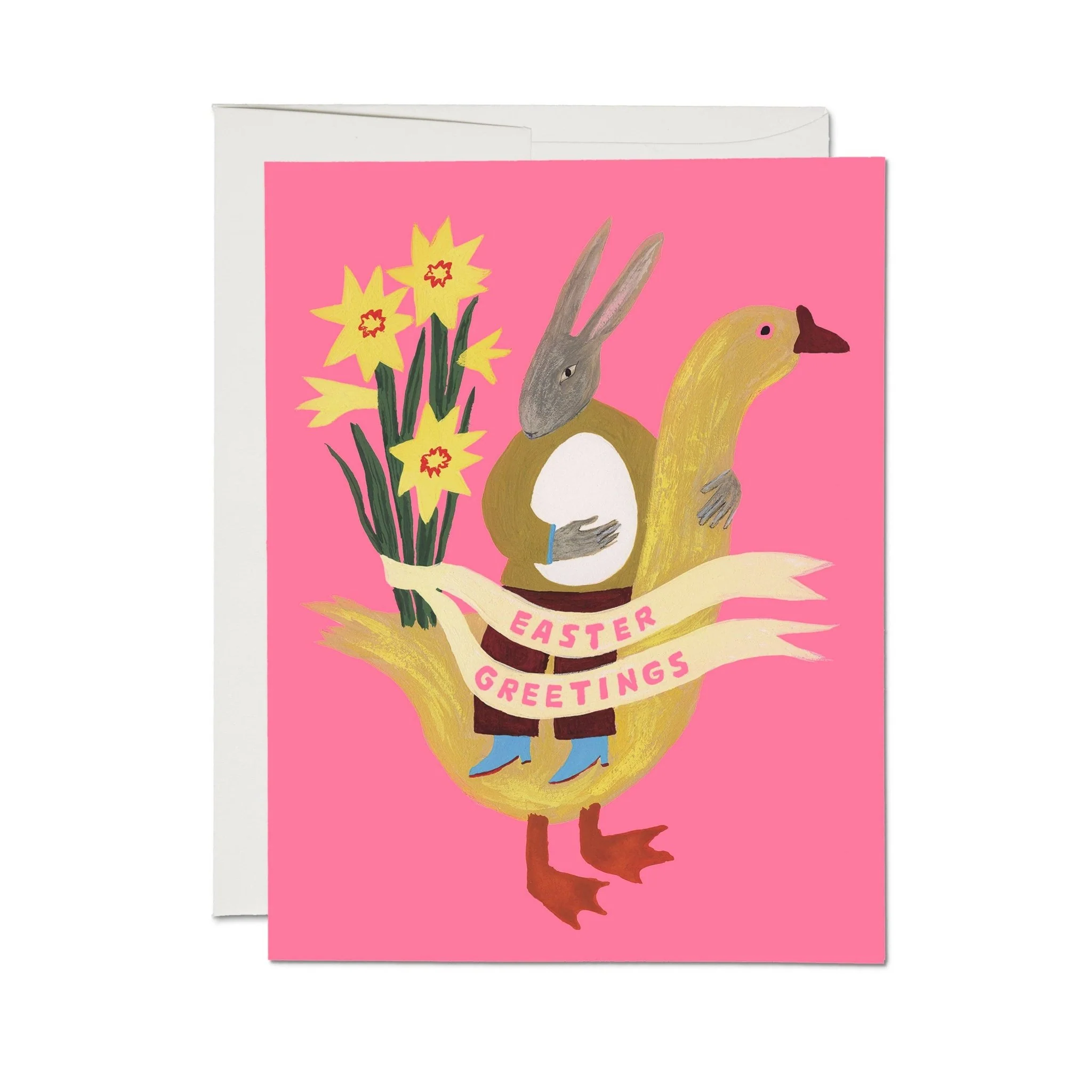 Rabbit and Goose greeting card