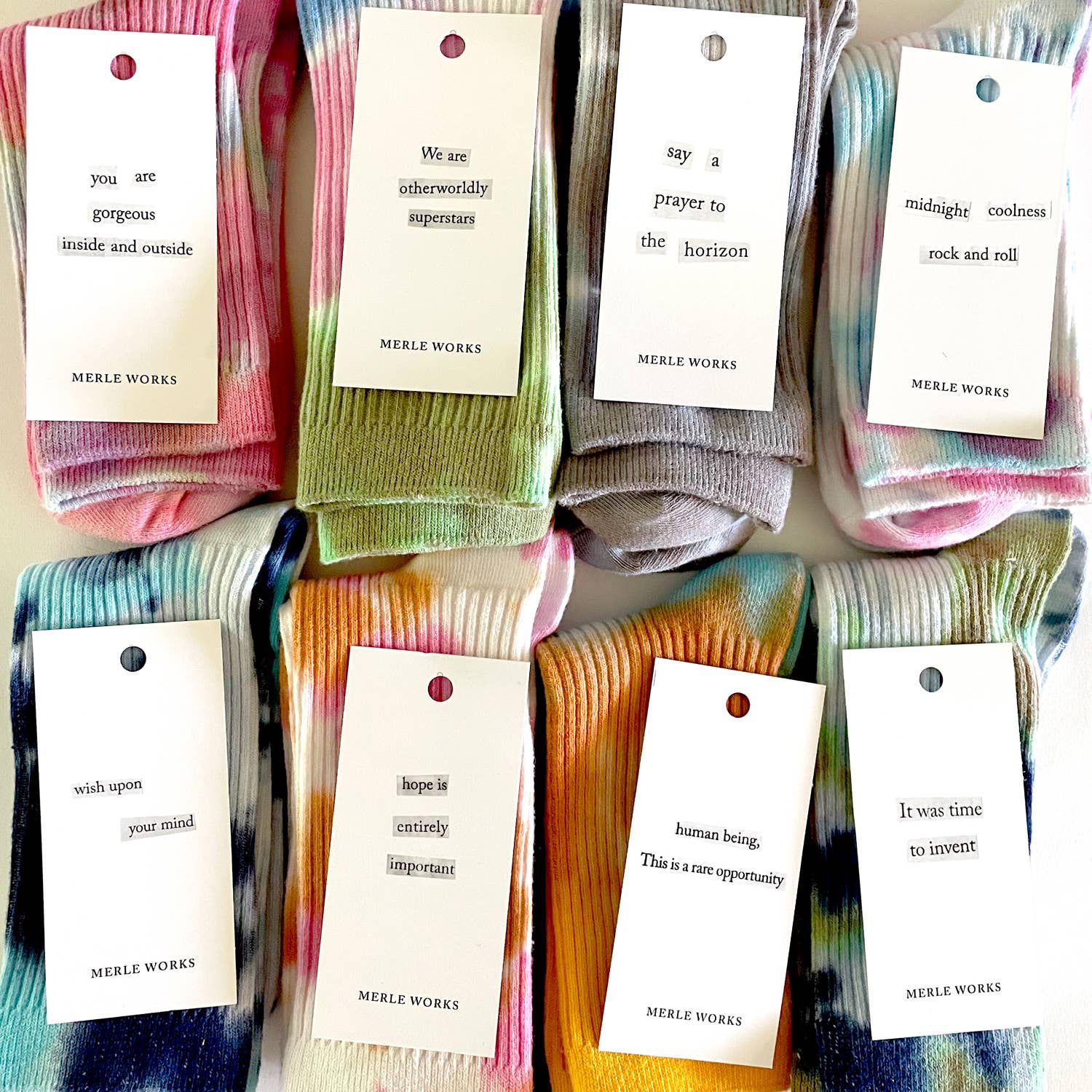 Rainbow Hand-dyed Dressy Socks / Medium - Image 3