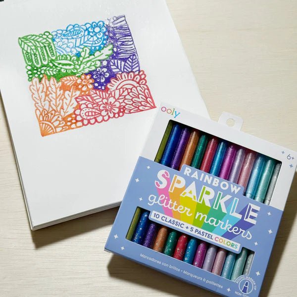 Rainbow Sparkle Glitter Markers - Image 2