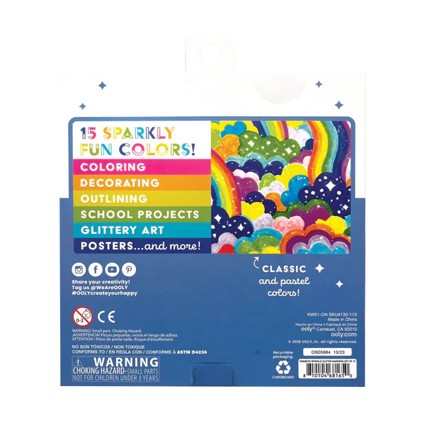 Rainbow Sparkle Glitter Markers - Image 4