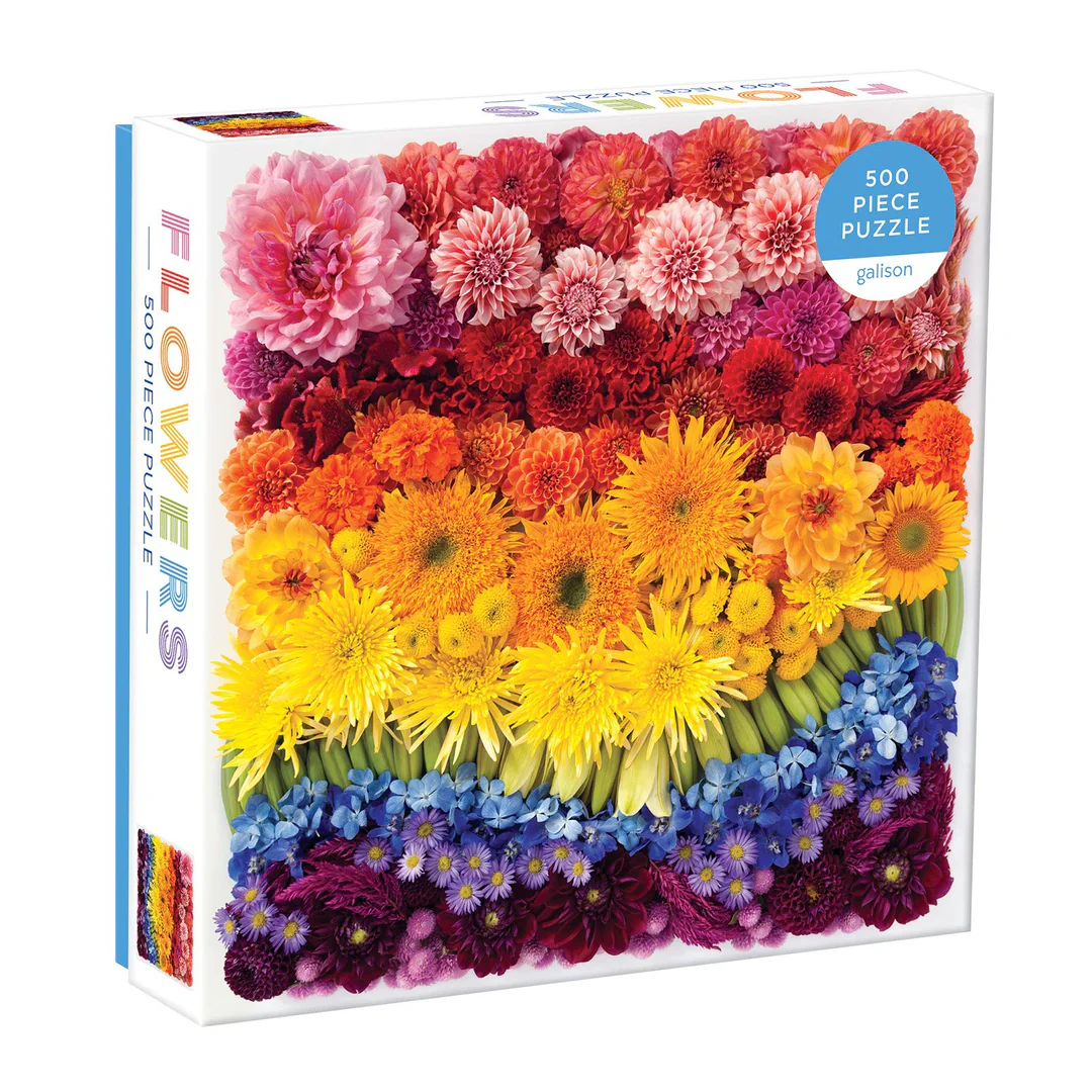 Rainbow Summer Flowers 500 piece puzzle