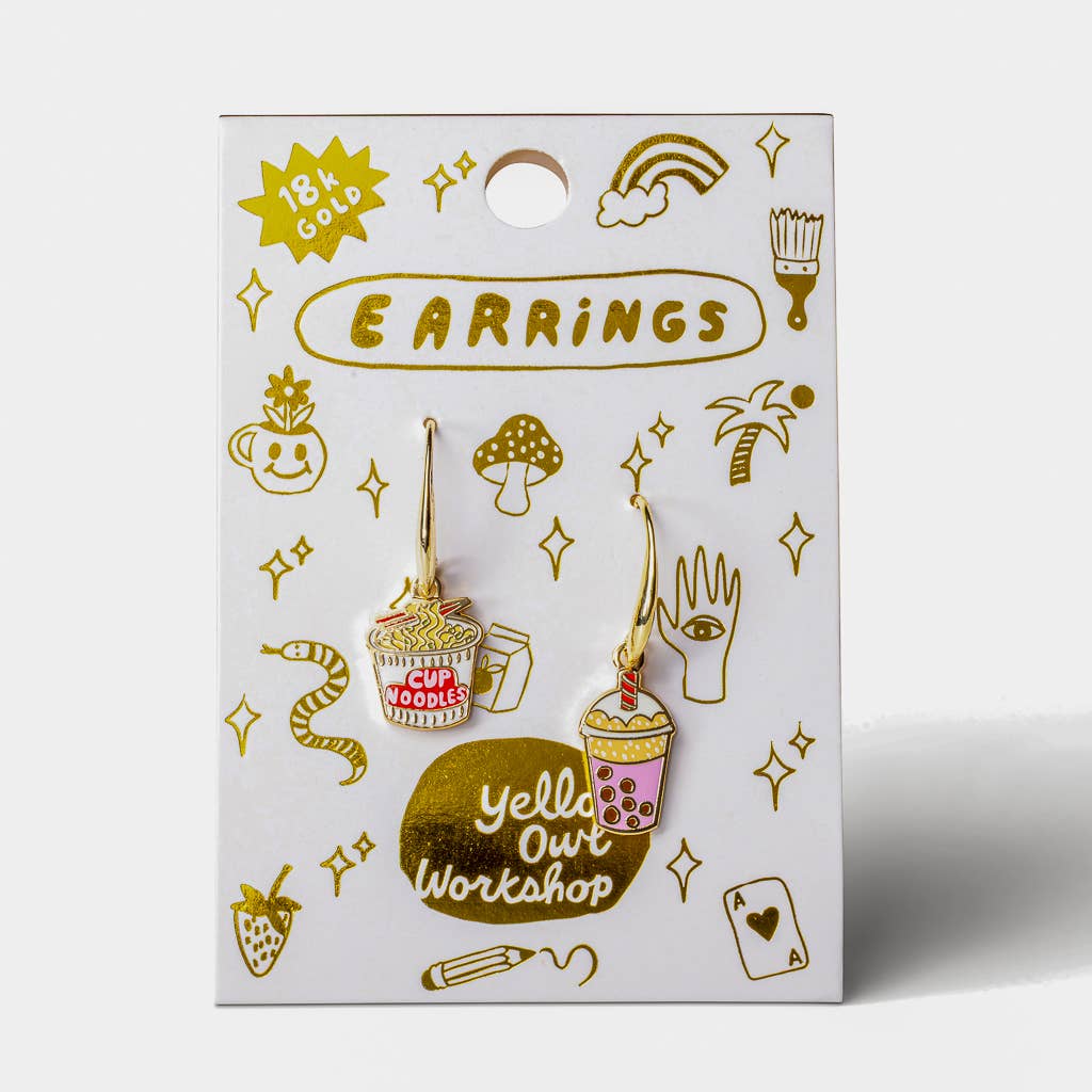 Ramen Noodles & Boba Tea Earrings - Image 2