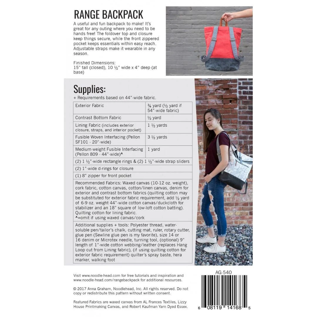 Noodlehead Patterns / Range Backpack - Image 3
