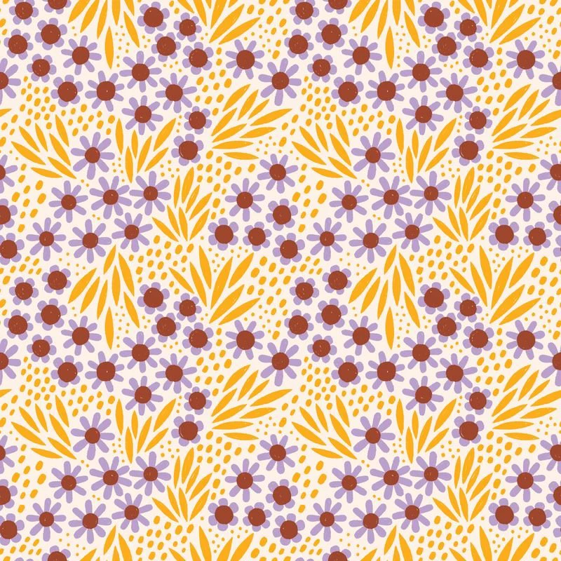 Retro Meadow / Ditzy Daisy