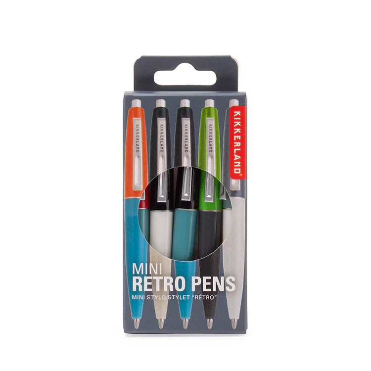 Retro Mini Pens set of 5