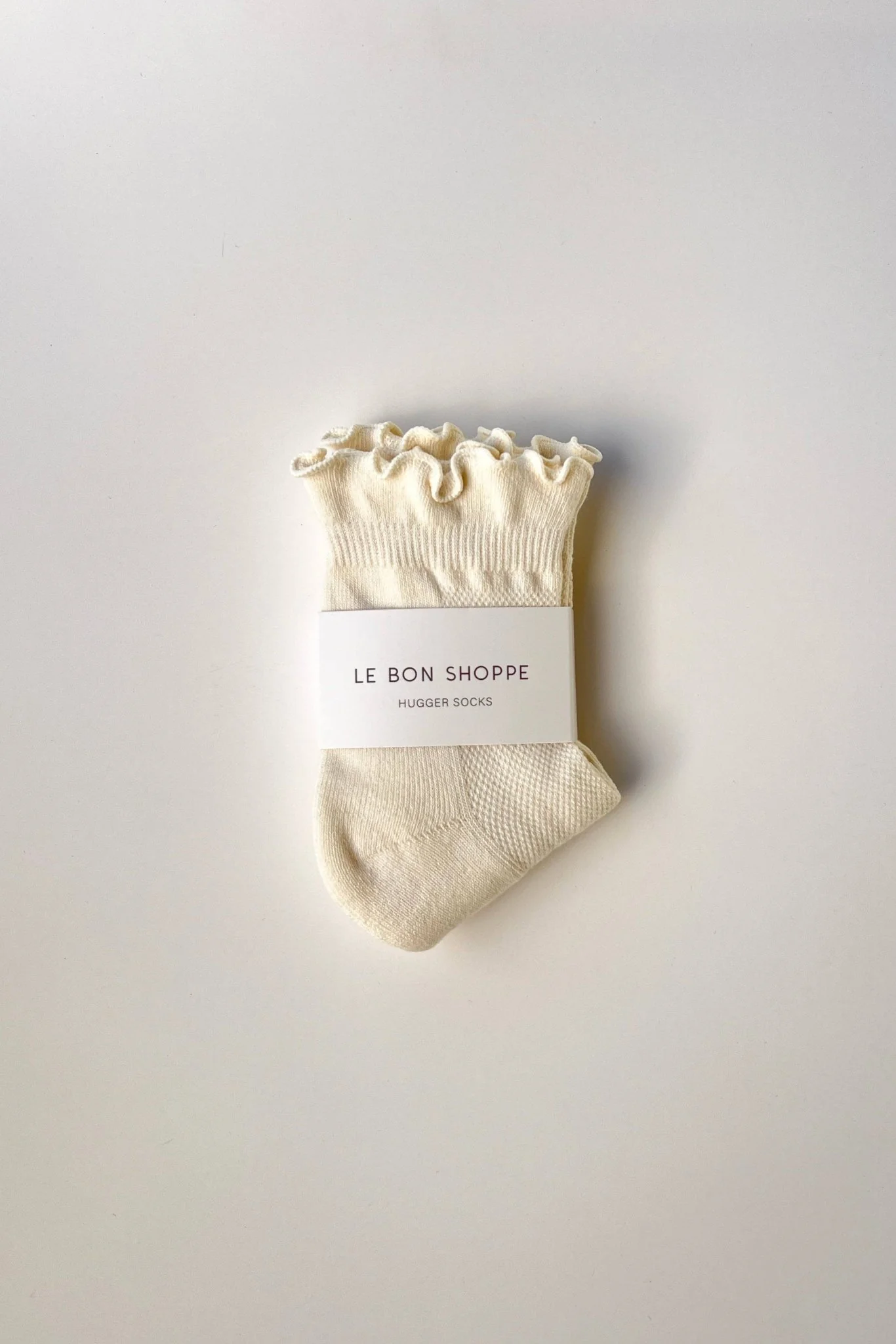 Ruffled Hugger Crew Socks / Vanilla - Image 4