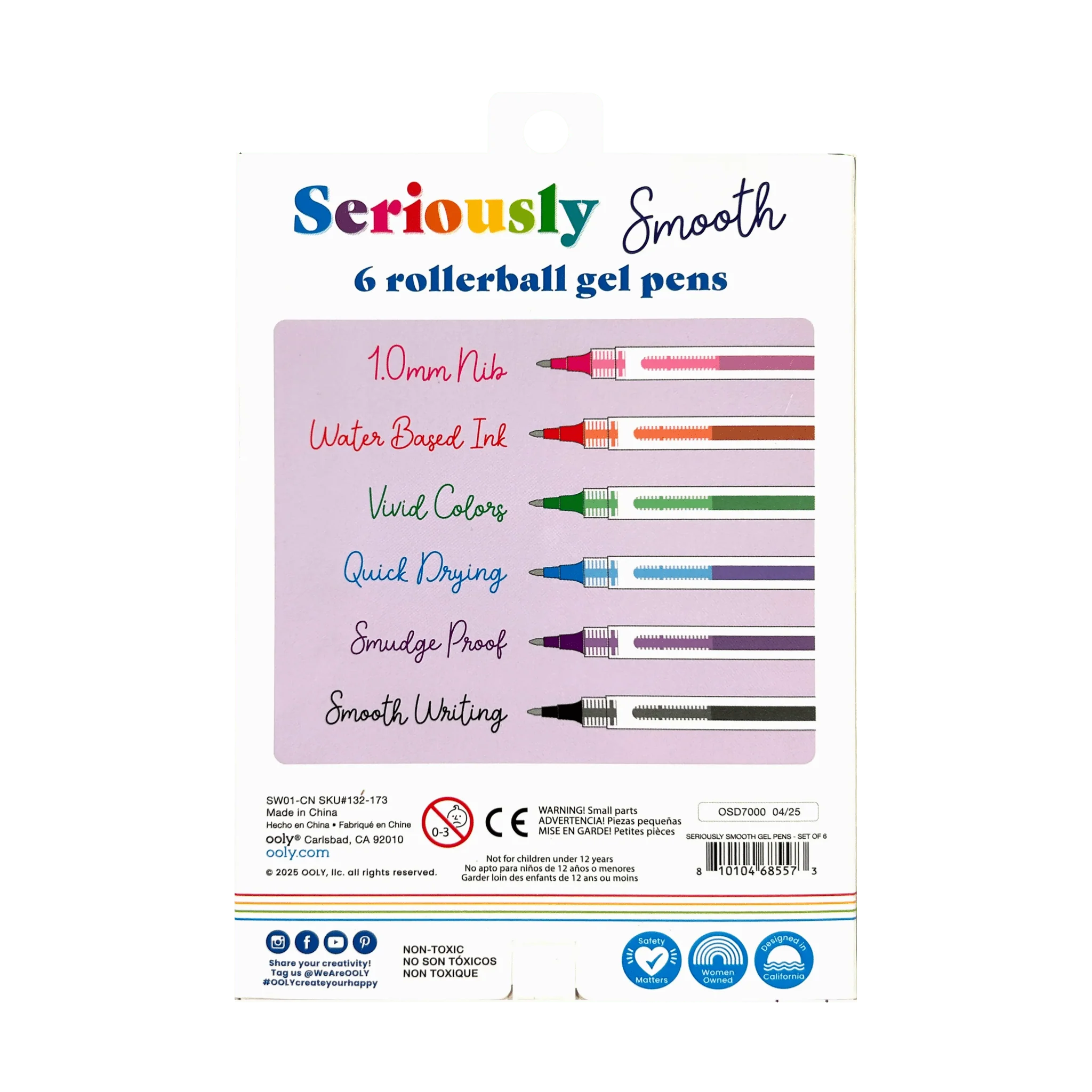 Seriously: Smooth Rollerball Gel Pens (Set of 6) - Image 8