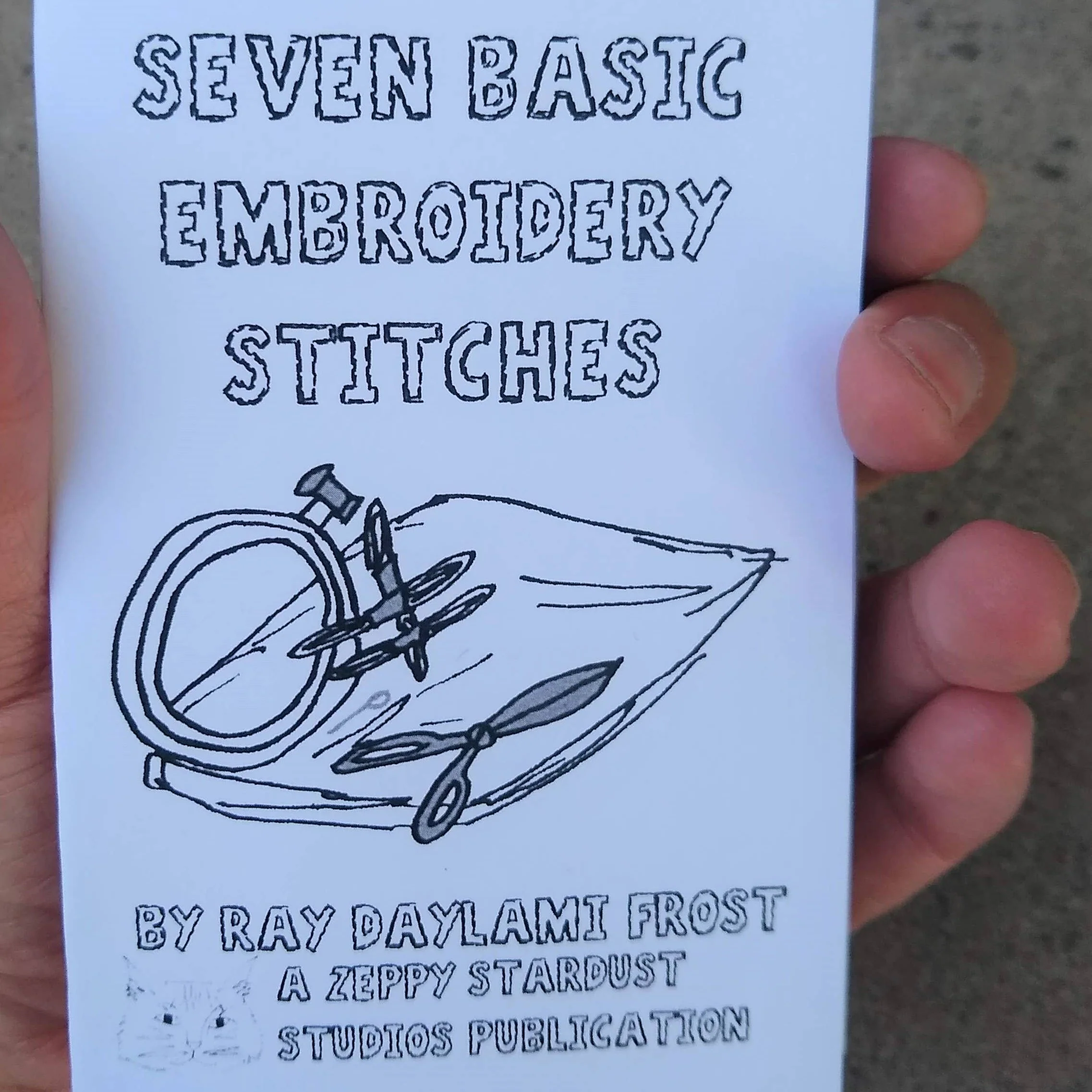 Seven Basic Embroidery Stitches Mini Zine