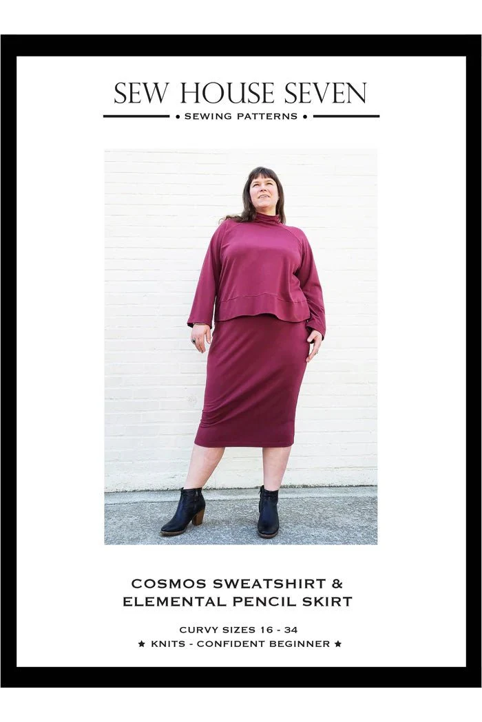 Sew House 7 / Cosmos Sweatshirt & Elemental Pencil Skirt / Curvy