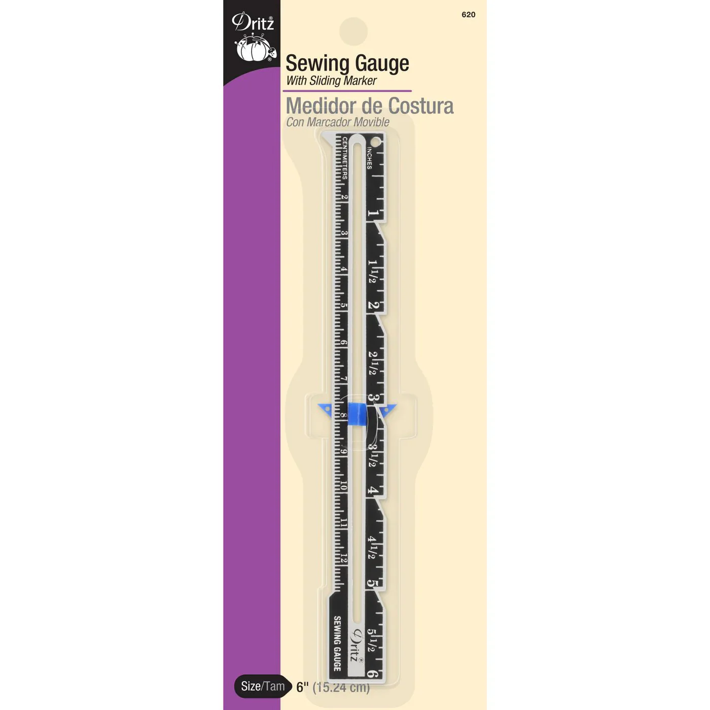 Sewing Gauge with Sliding Marker