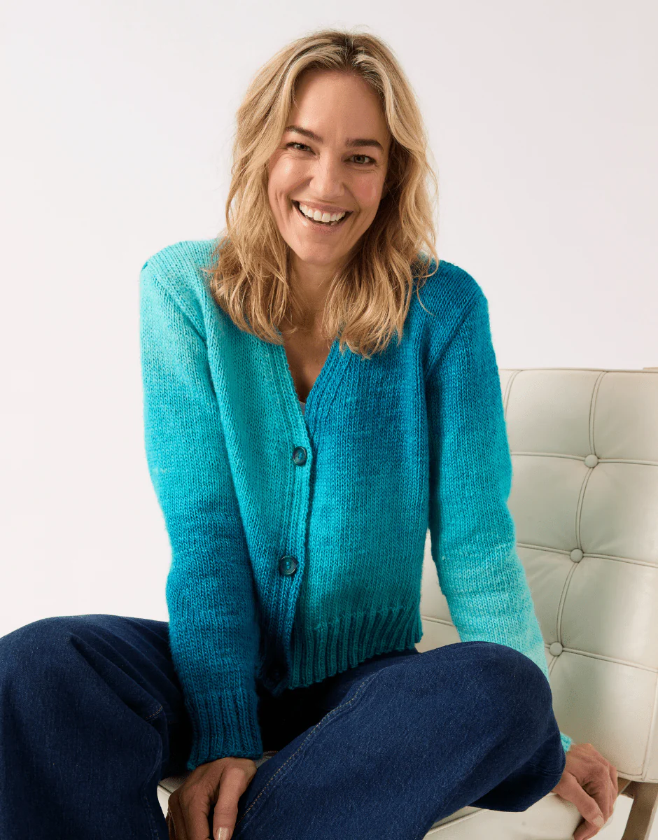 Sirdar Jewelspun Ombre Pattern Booklets / 10840 V Nice V Neck Cardigan