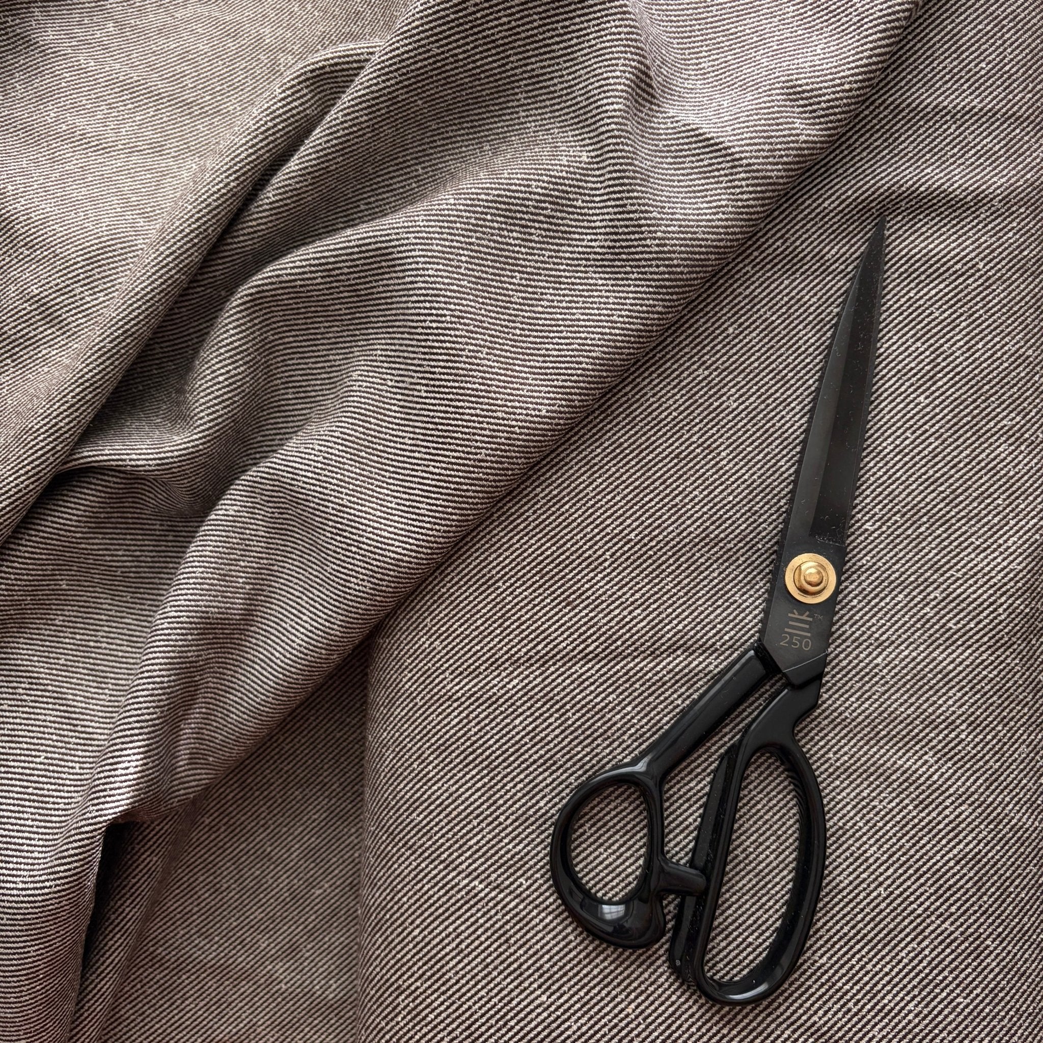 Mocha Silk & Wool Twill