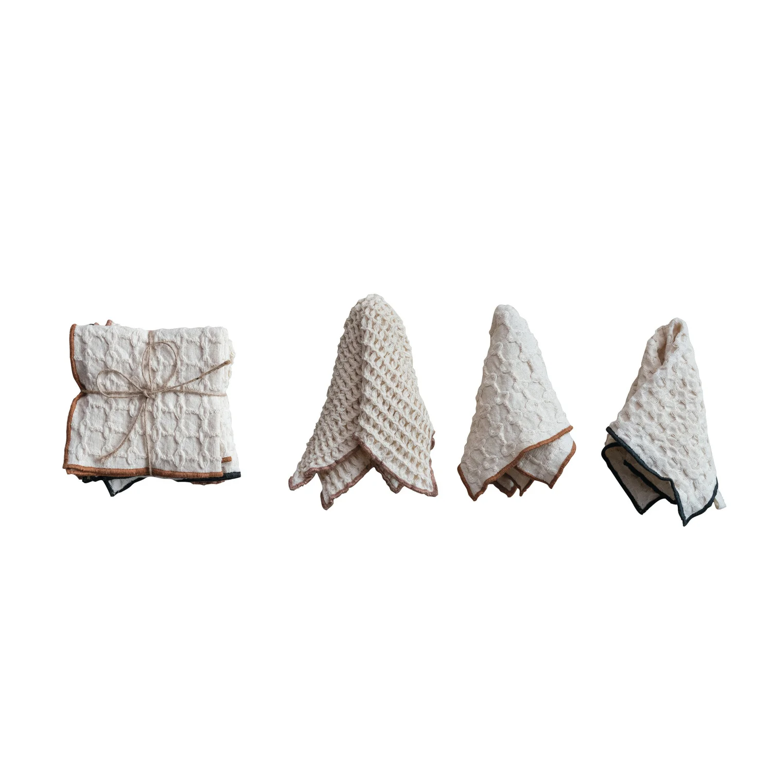 Cotton Waffle Dish Cloths, Set of 3