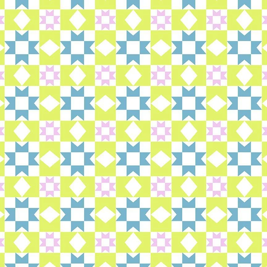 Stitch & Glow / Vivid Patchwork / White