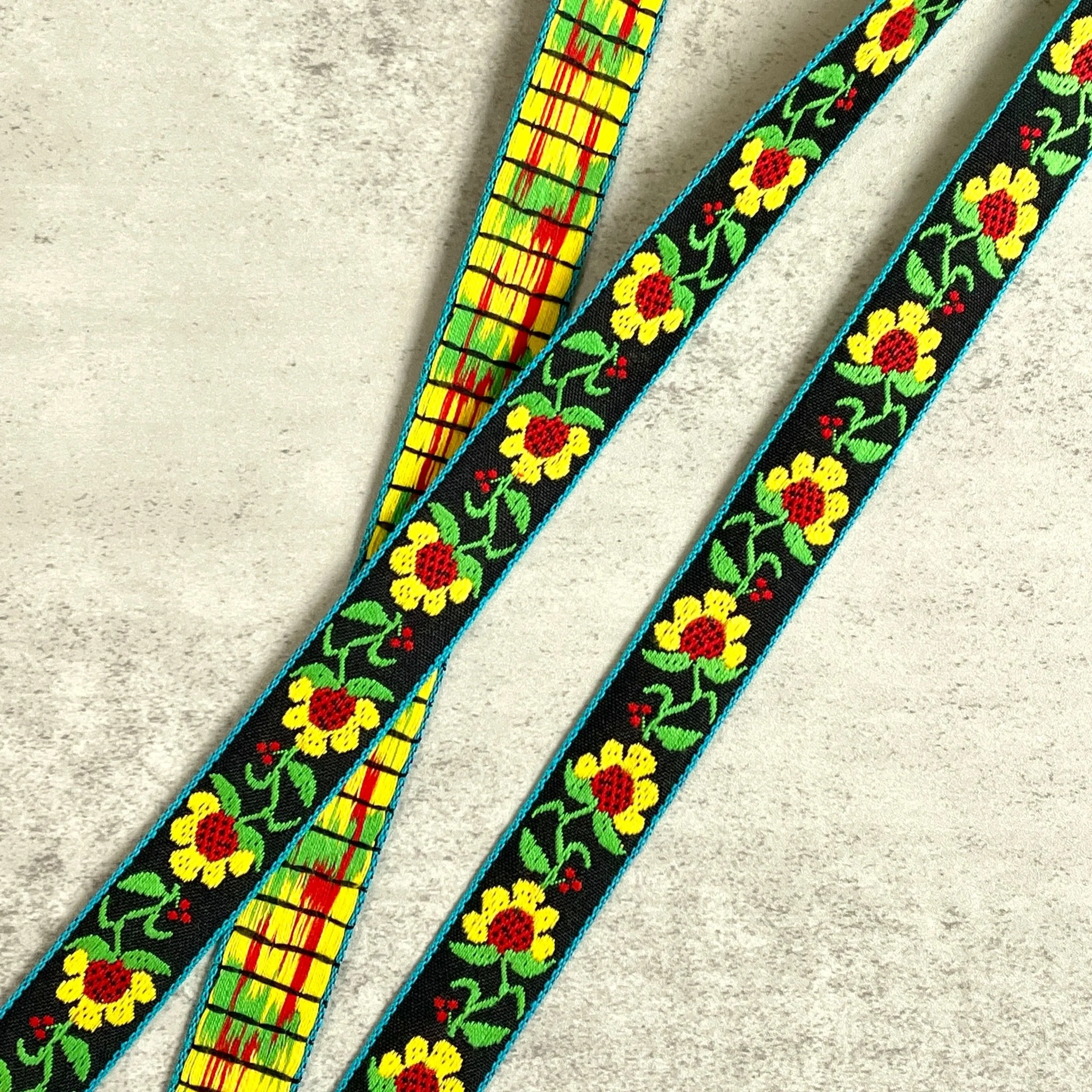 Strawberry Flower Vintage Jacquard Ribbon
