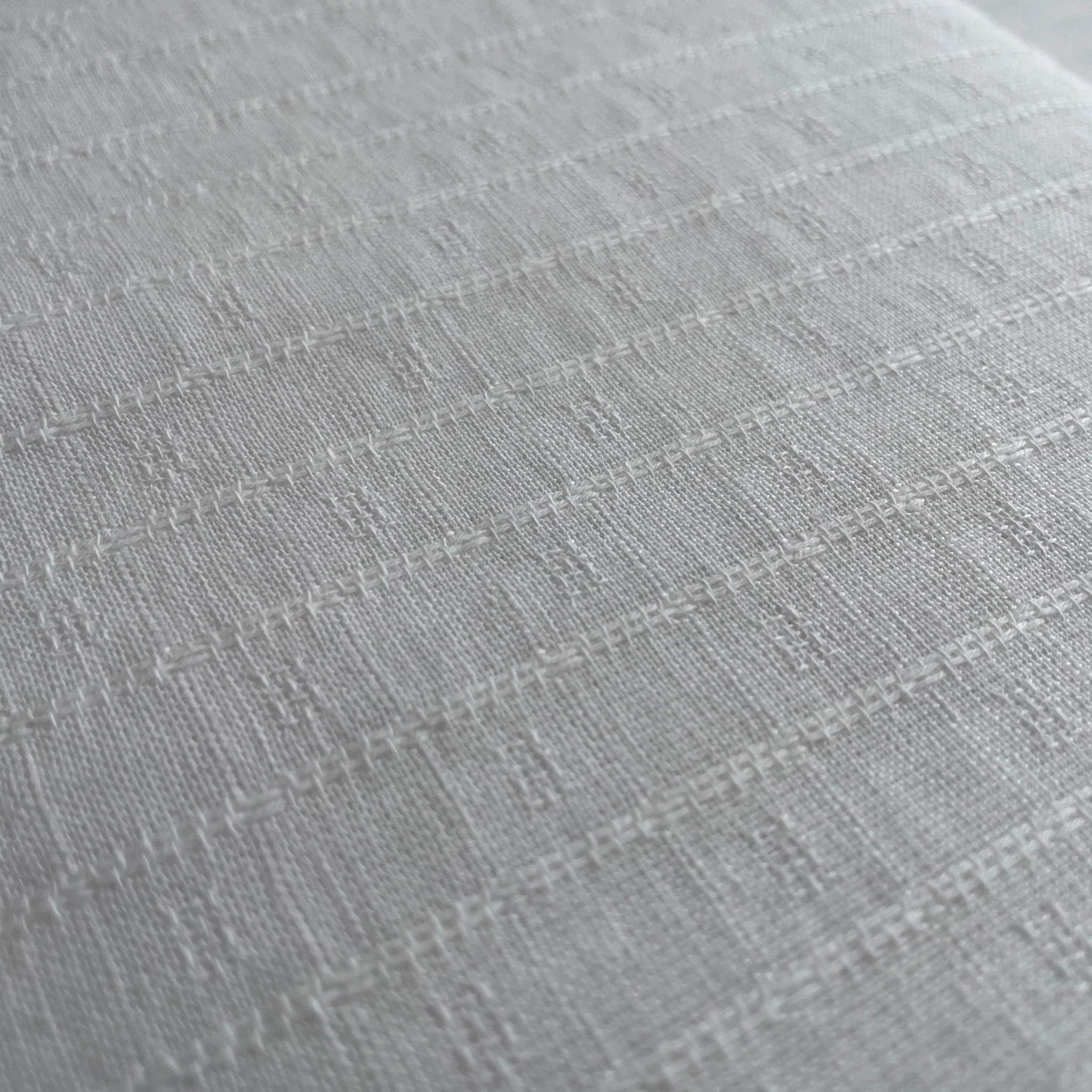 Textured Stripe Woven White - Image 2