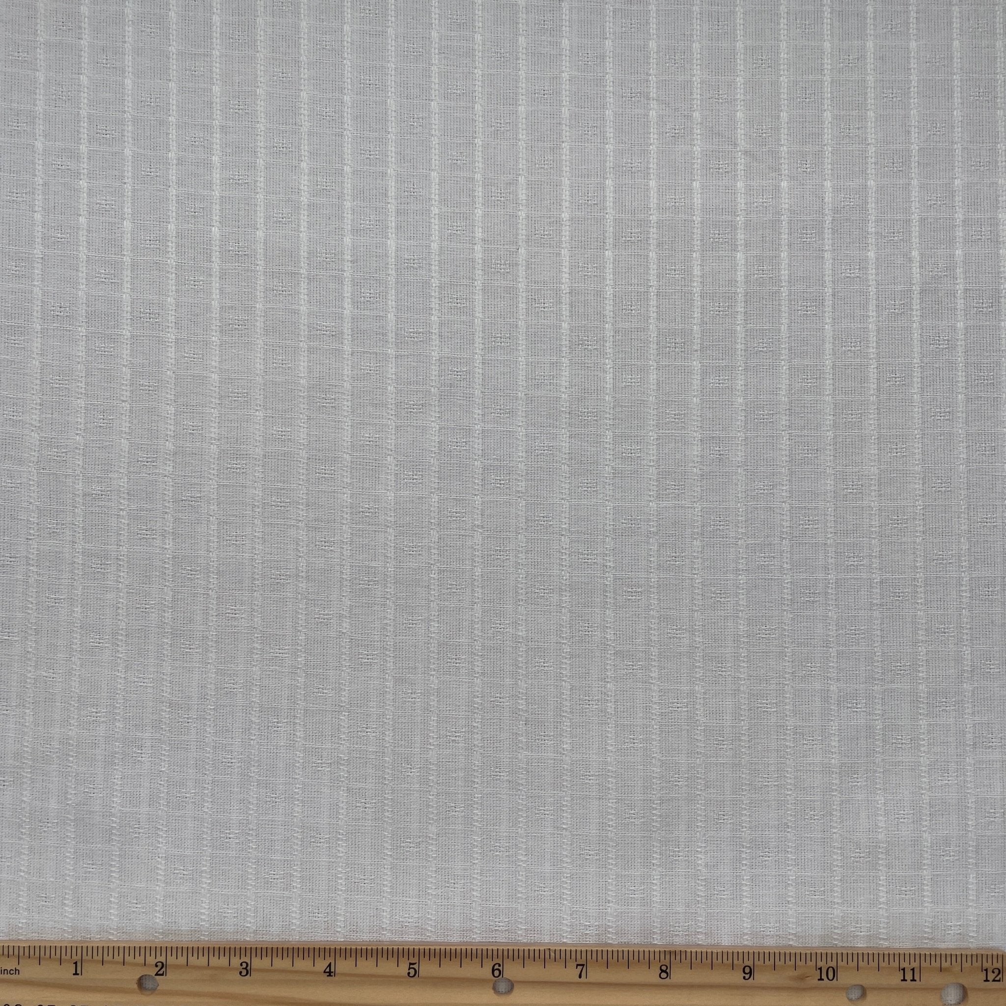 Textured Stripe Woven White - Image 3