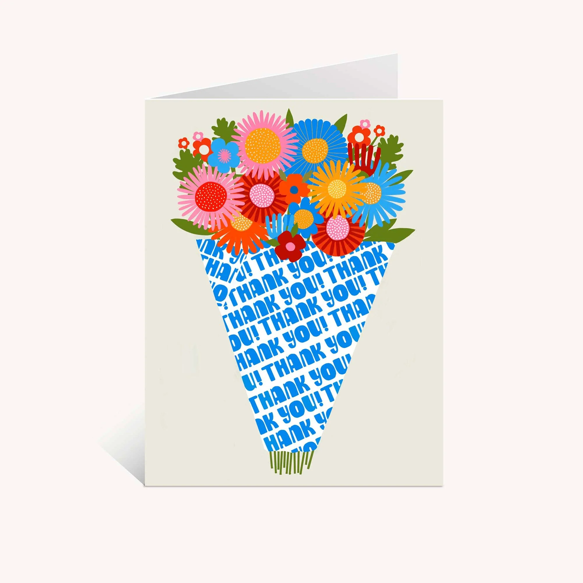 Thank You Bouquet Greeting Card - Set of 6