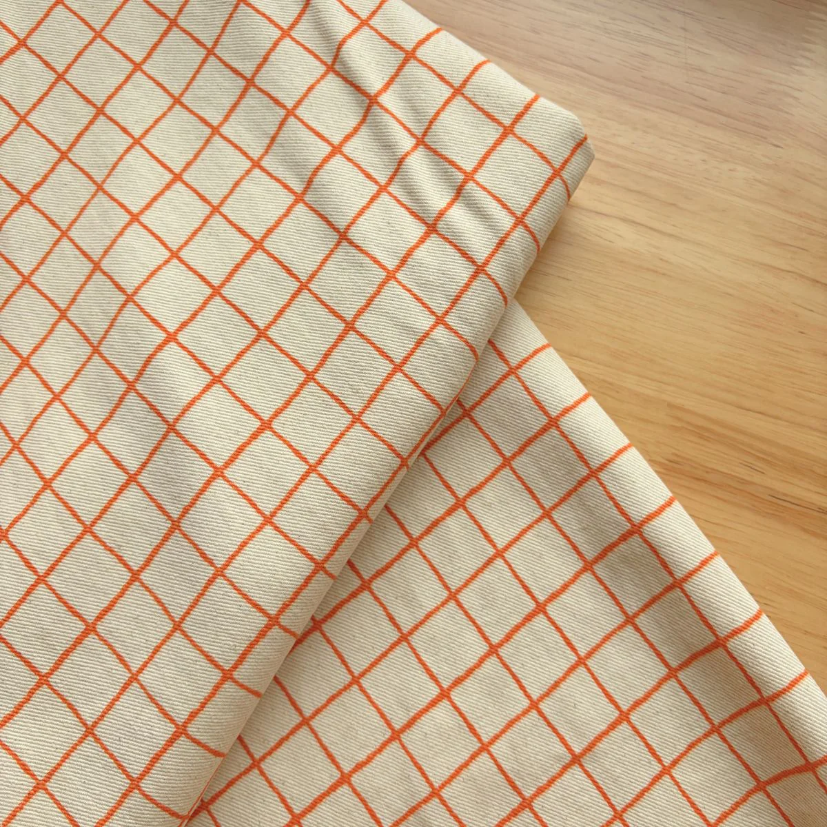 Tic Tac Toe Cotton Twill / Tangerine