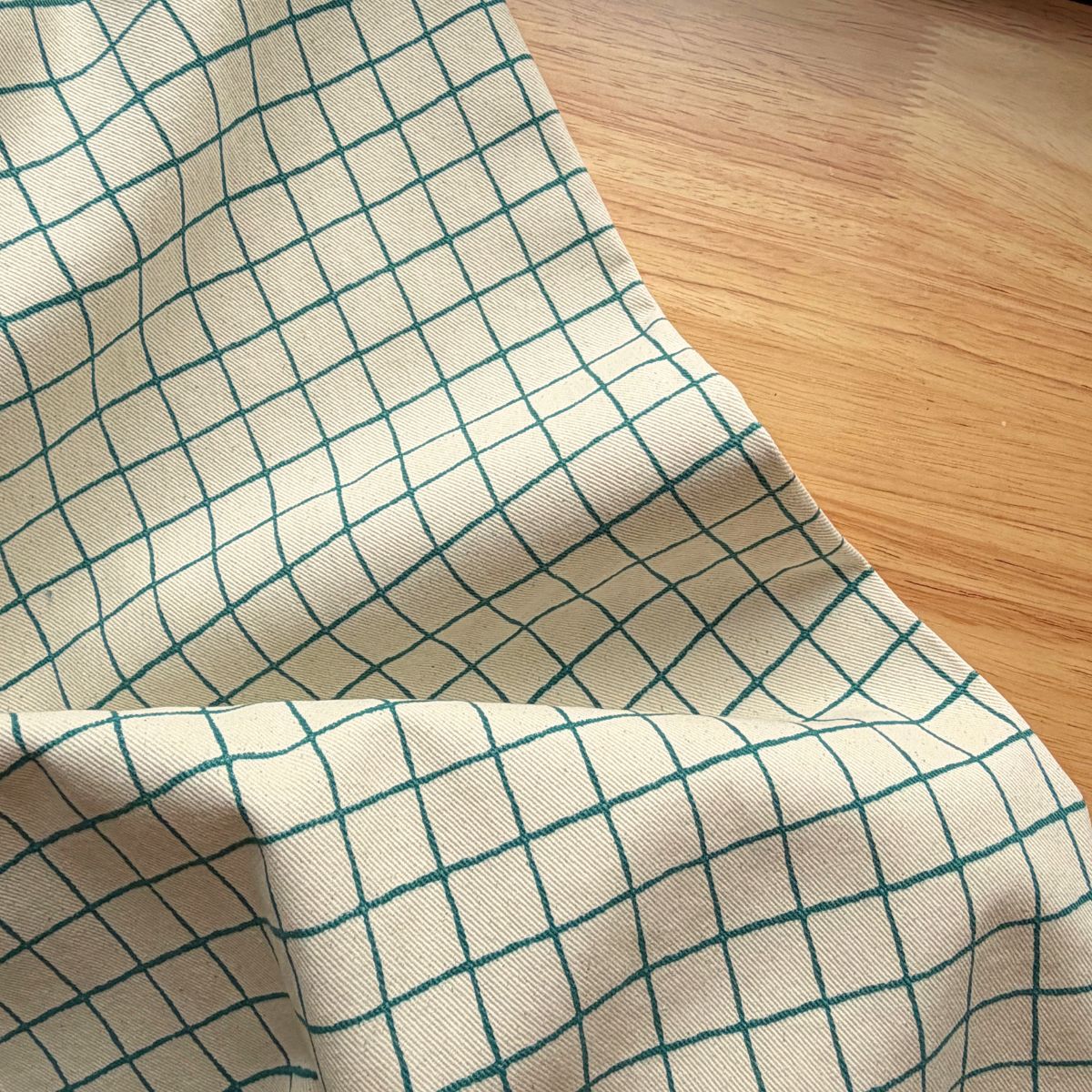 Tic Tac Toe Cotton Twill / Turquoise