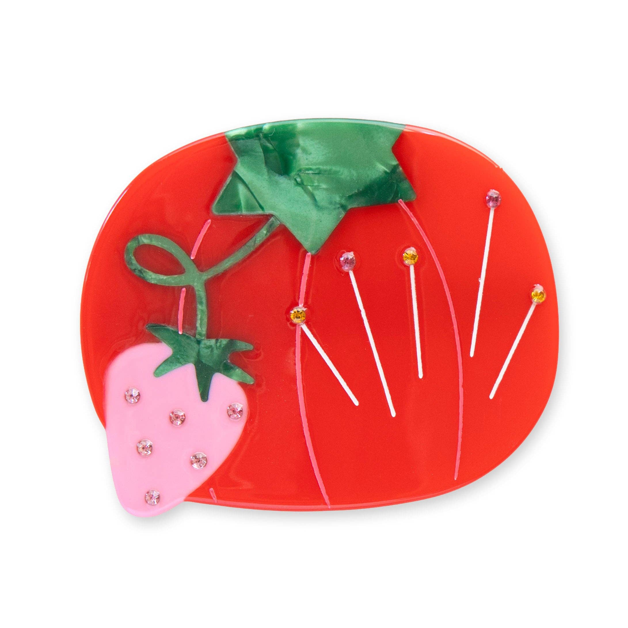 Tomato Pincushion French Barrette Hair Clip - Image 4