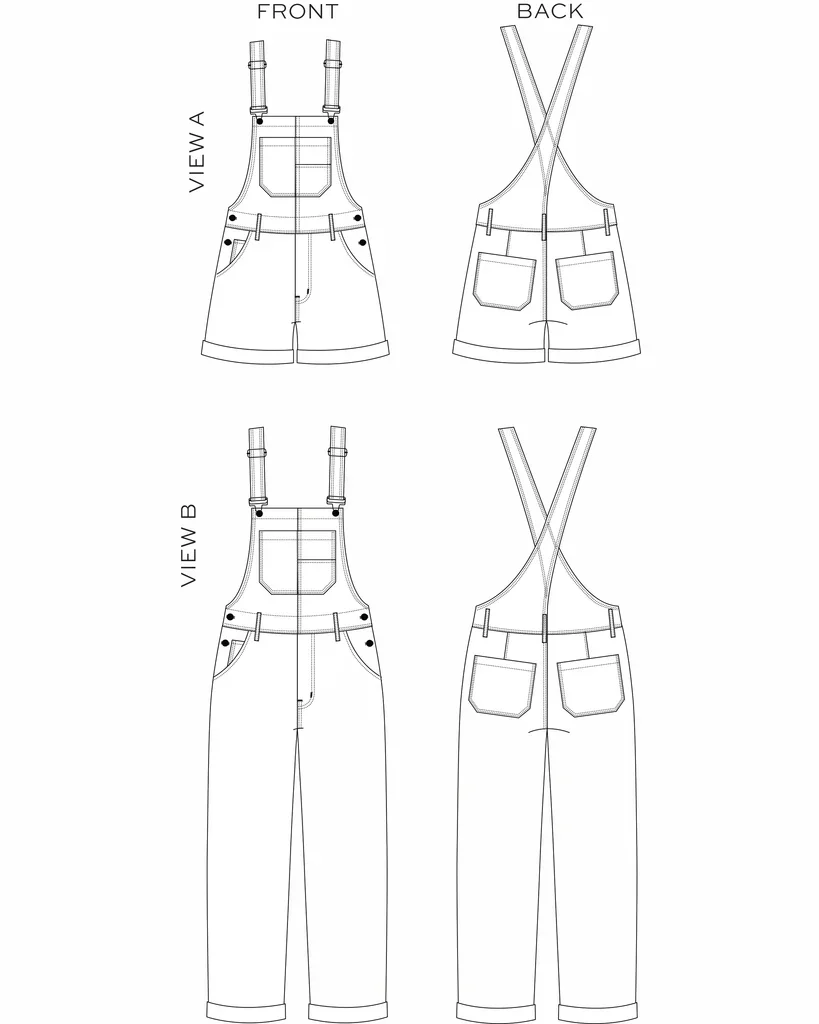 True Bias Patterns / Riley Overalls / Standard - Image 2