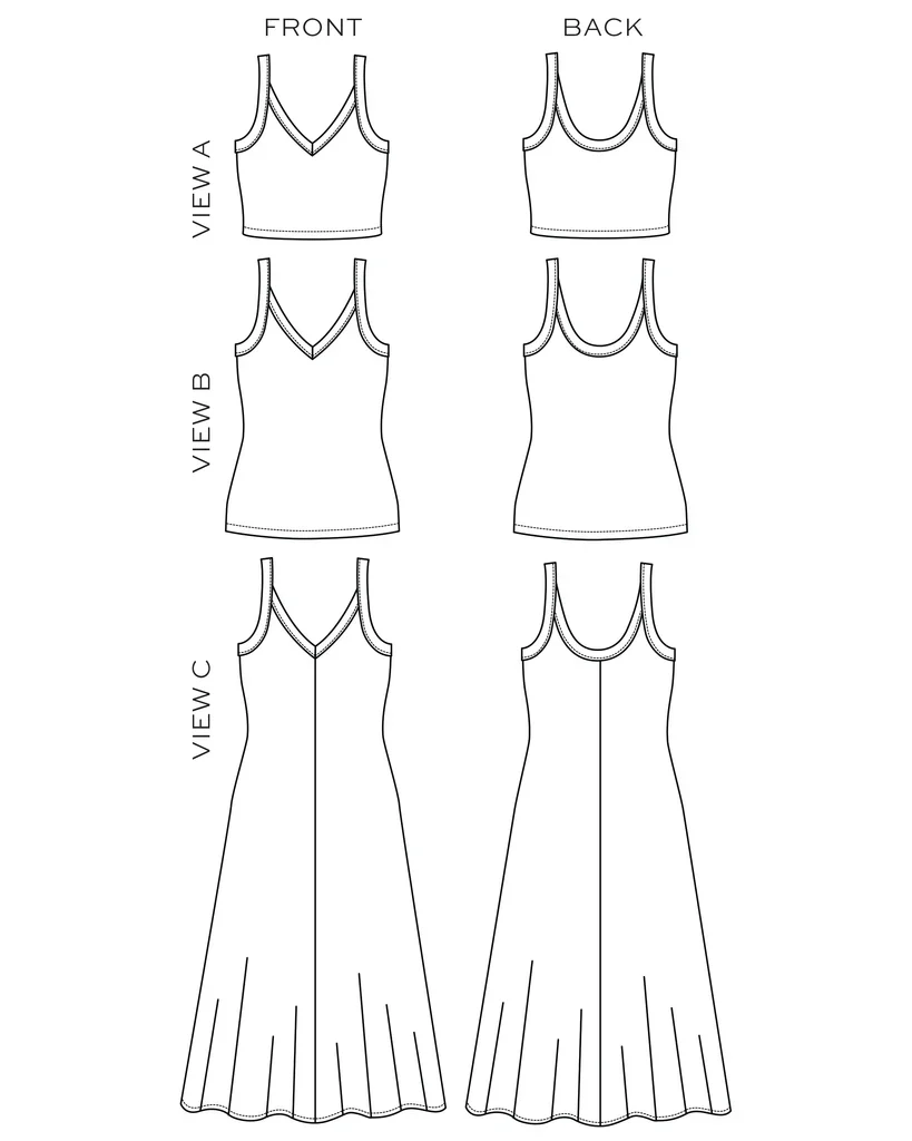 True Bias Patterns / Zoey Tank & Dress / Standard - Image 2