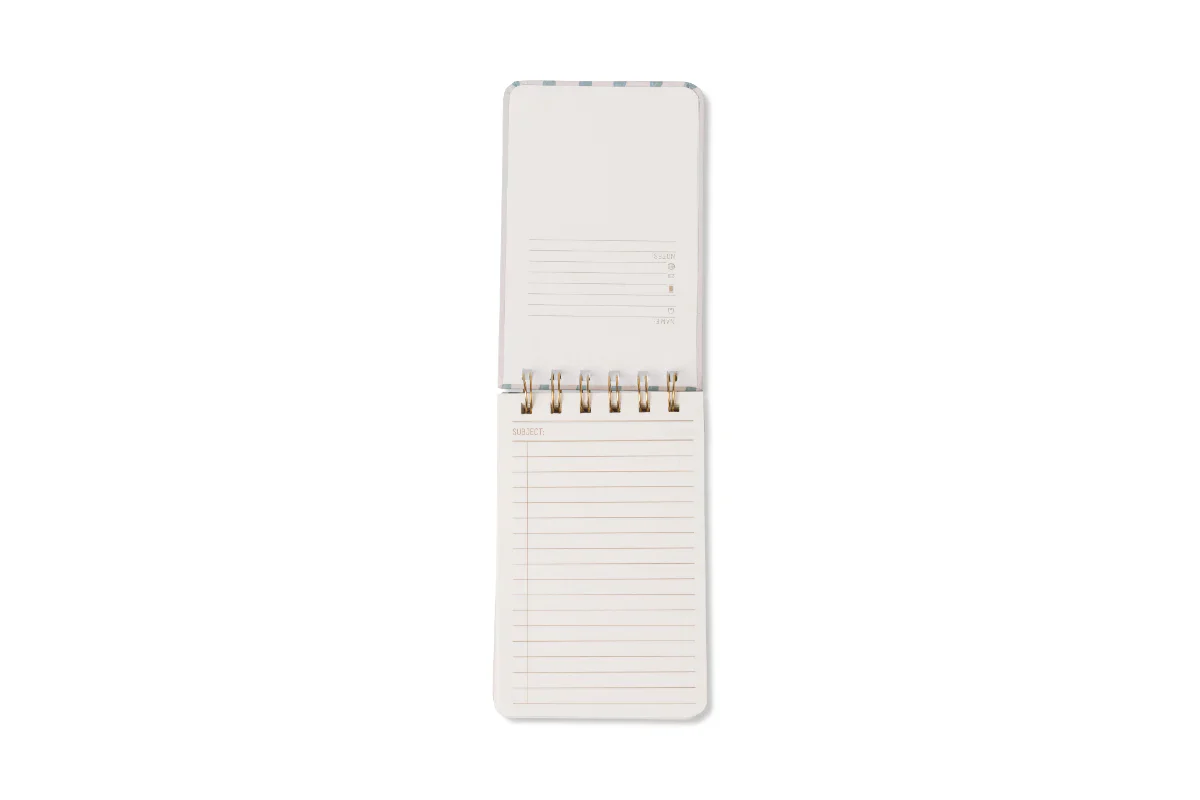 Tulip Twin Wire Notepad - Wavy Blue - Image 2